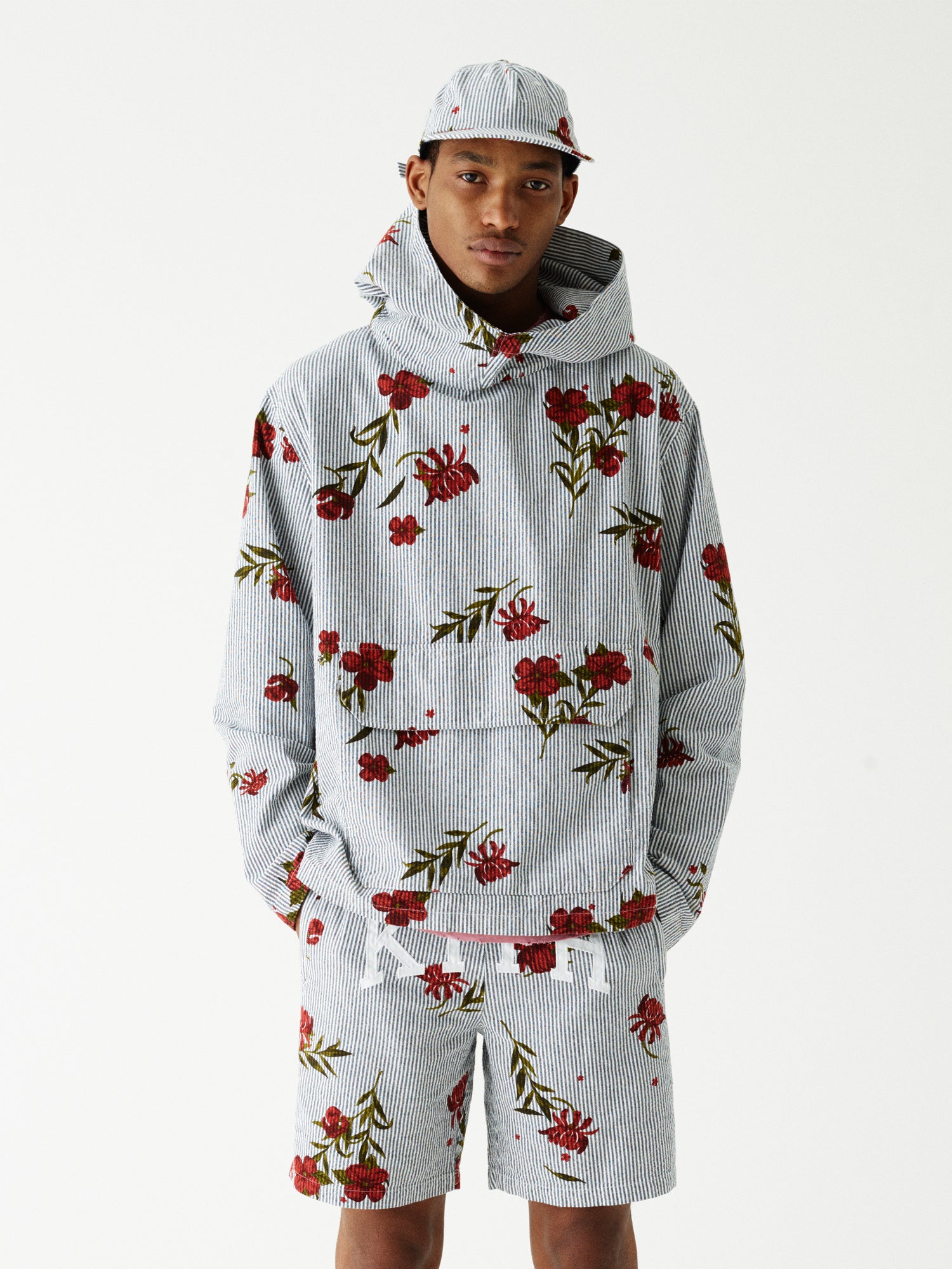 KITH Floral Seersucker Howard させる Tee&Shorts 