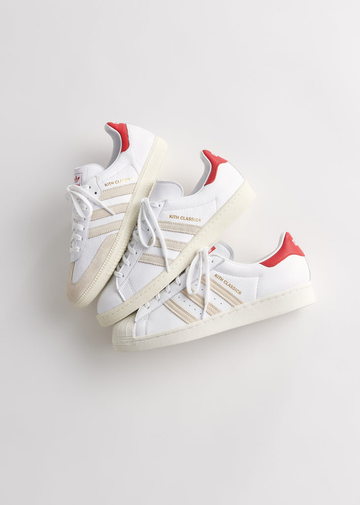 Originals superstar og trainers in white and clearance red