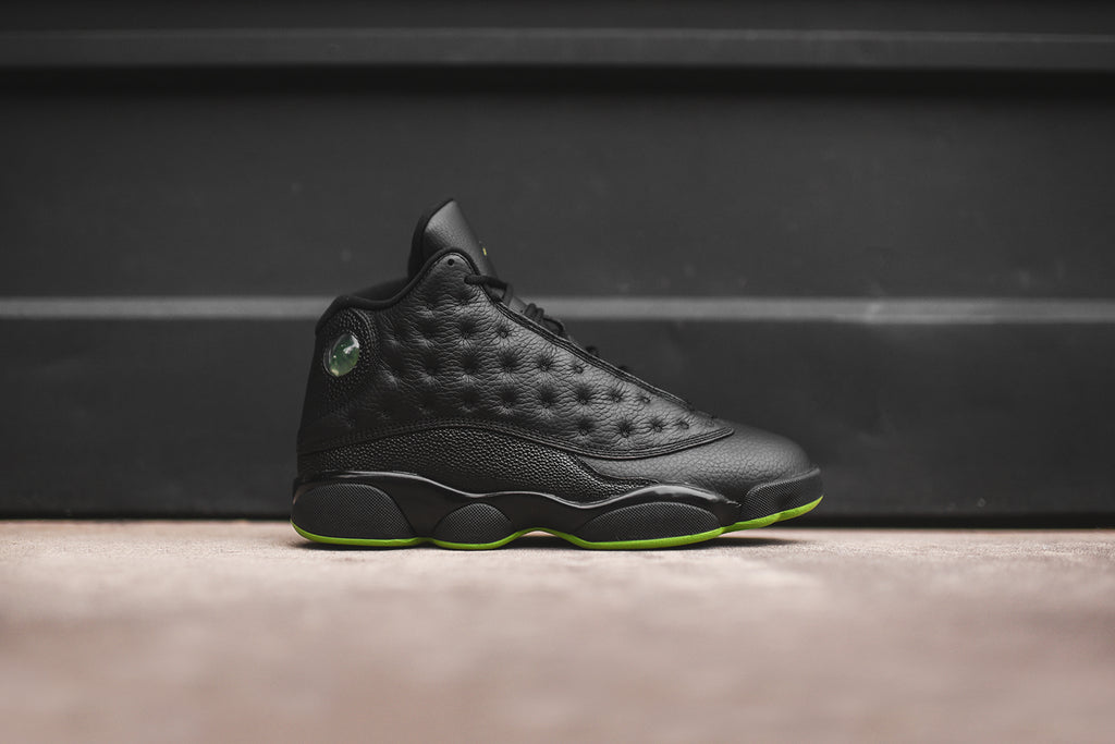 Retro 13 black and cheap green