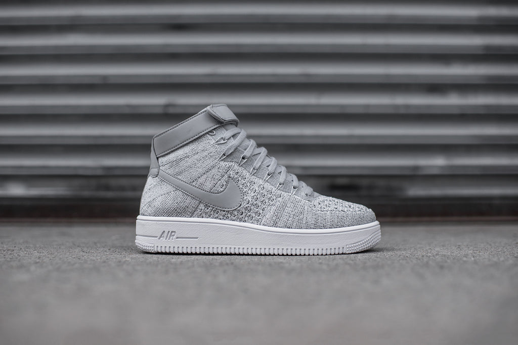 Nike air force 1 ultra flyknit mid grey deals