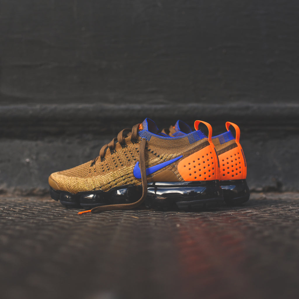Nike Air VaporMax FK 2 Golden Beige Racer Blue Club Gold Kith