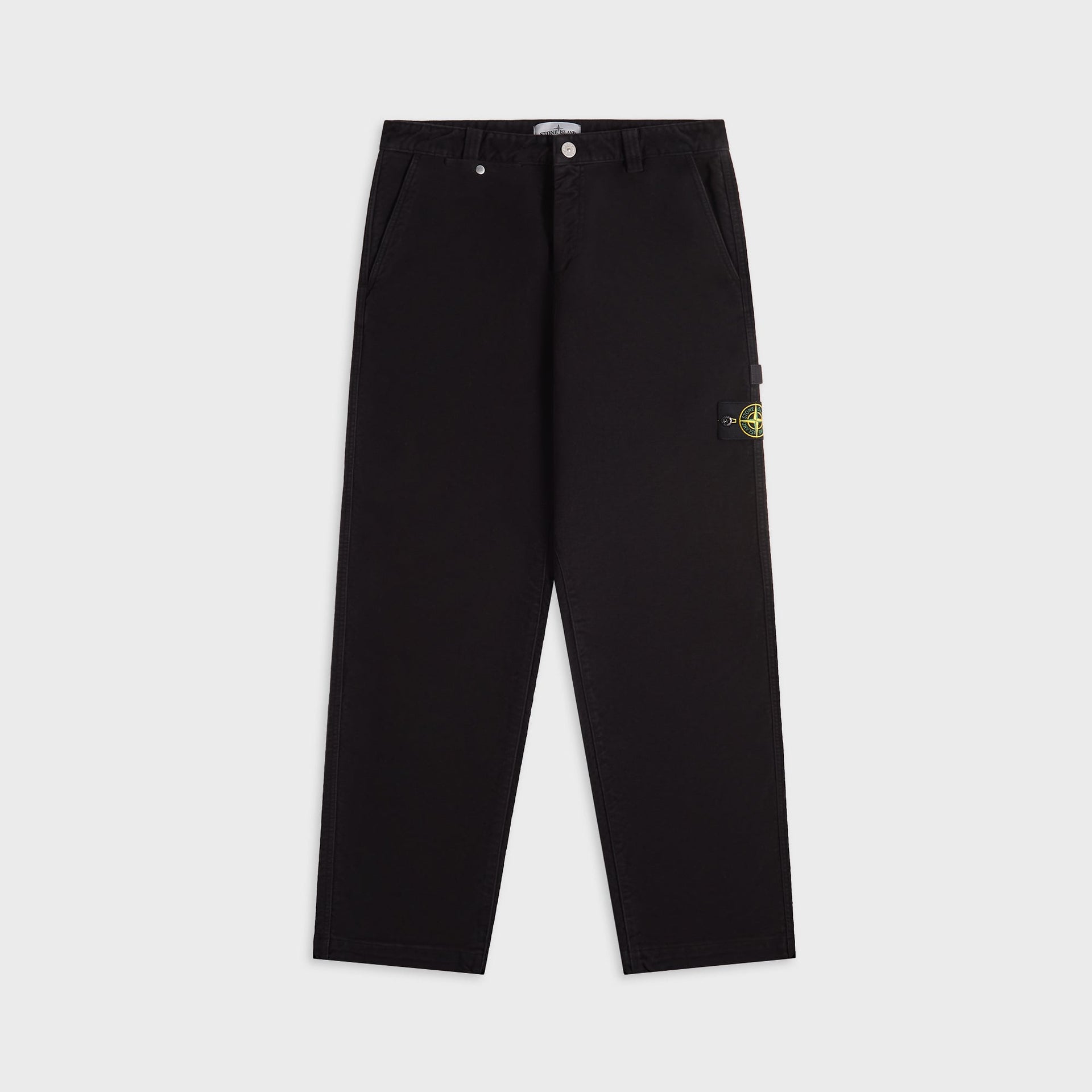 Stone Island Cotton Moleskin Trousers - Black