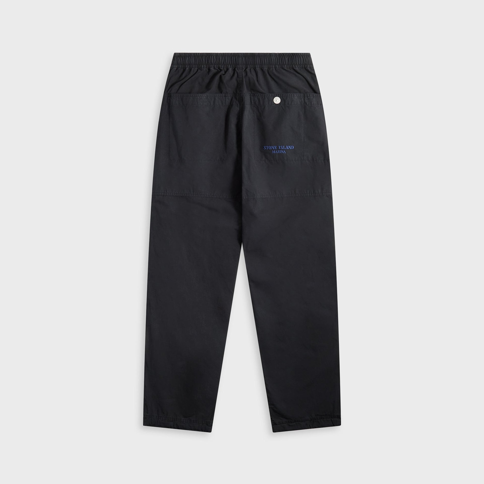 Stone Island Organic Cotton Tela Garment Dyed Marina Trouser in Navy Blue