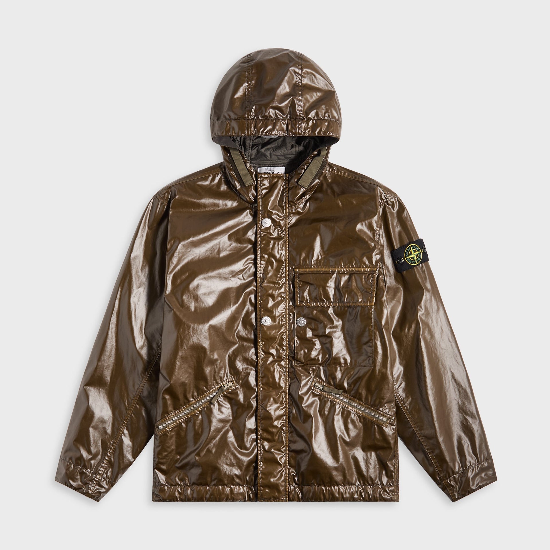 Stone Island Mussola GommatainTc Garment Dyed Jacket in Antique Rose