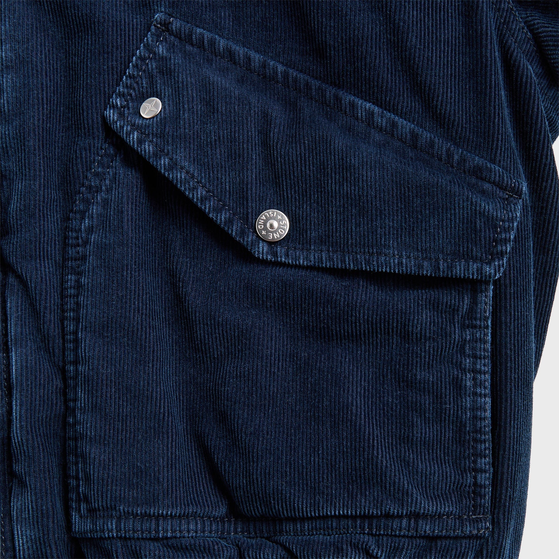 Stone Island Corduroy Bomber Jacket - Indigo