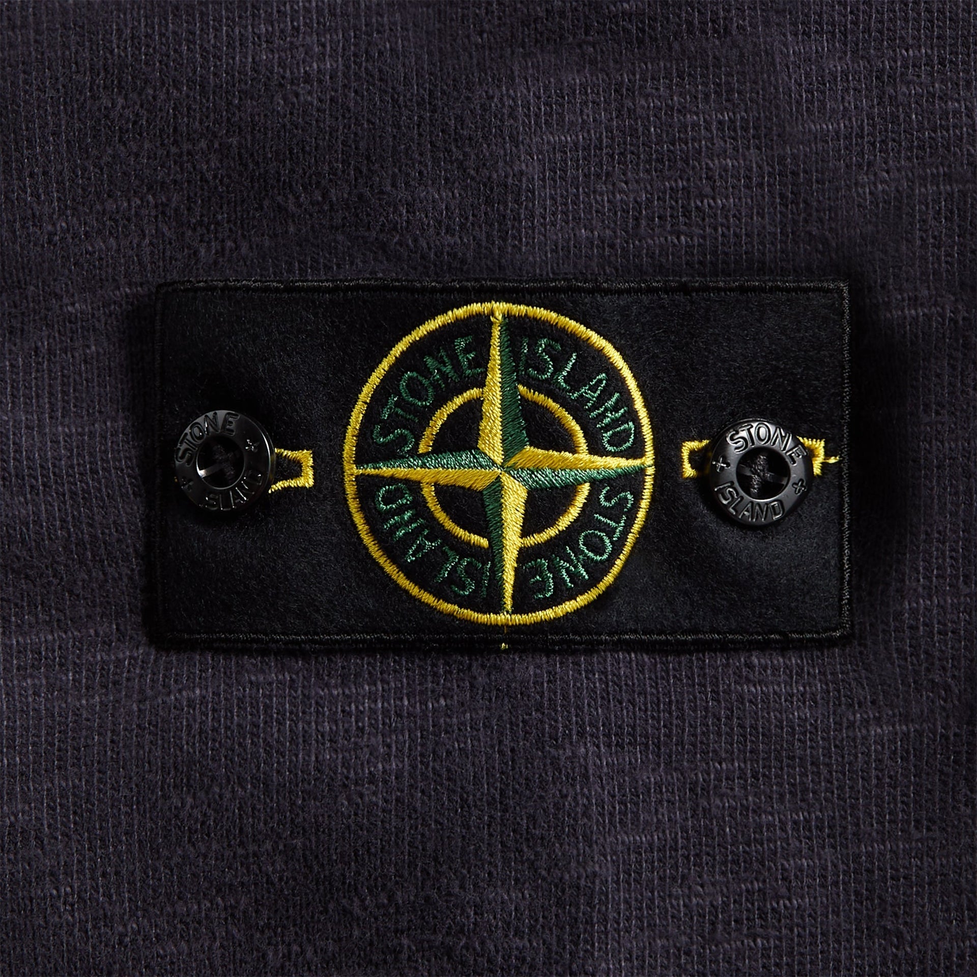 Stone Island Brushed Heavy Cotton Long Sleeve Polo - Ink