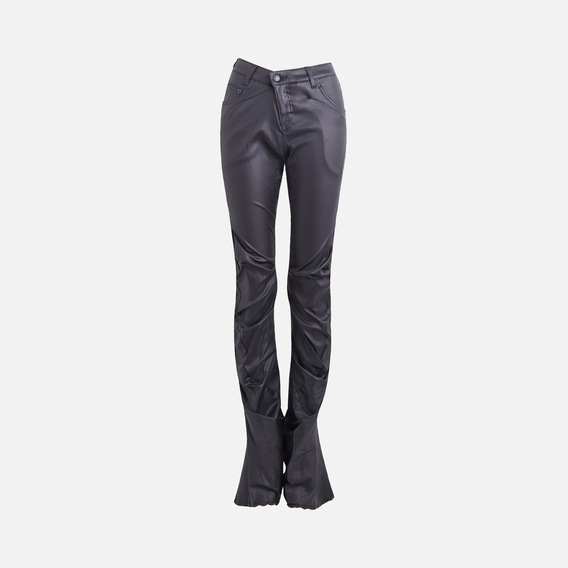 Ottolinger Coated Denim Knit Pants - Black
