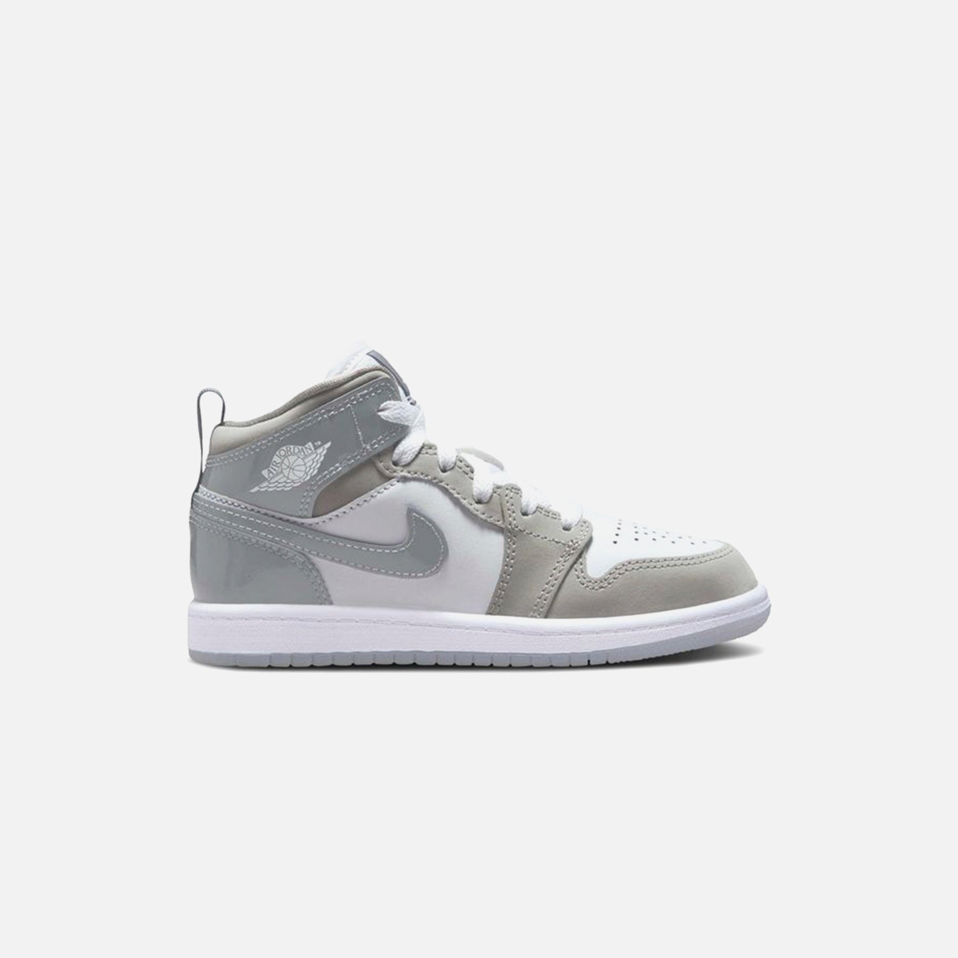 Jordan PS Air Jordan 1 Mid SE - White / Cool Grey / Med Grey