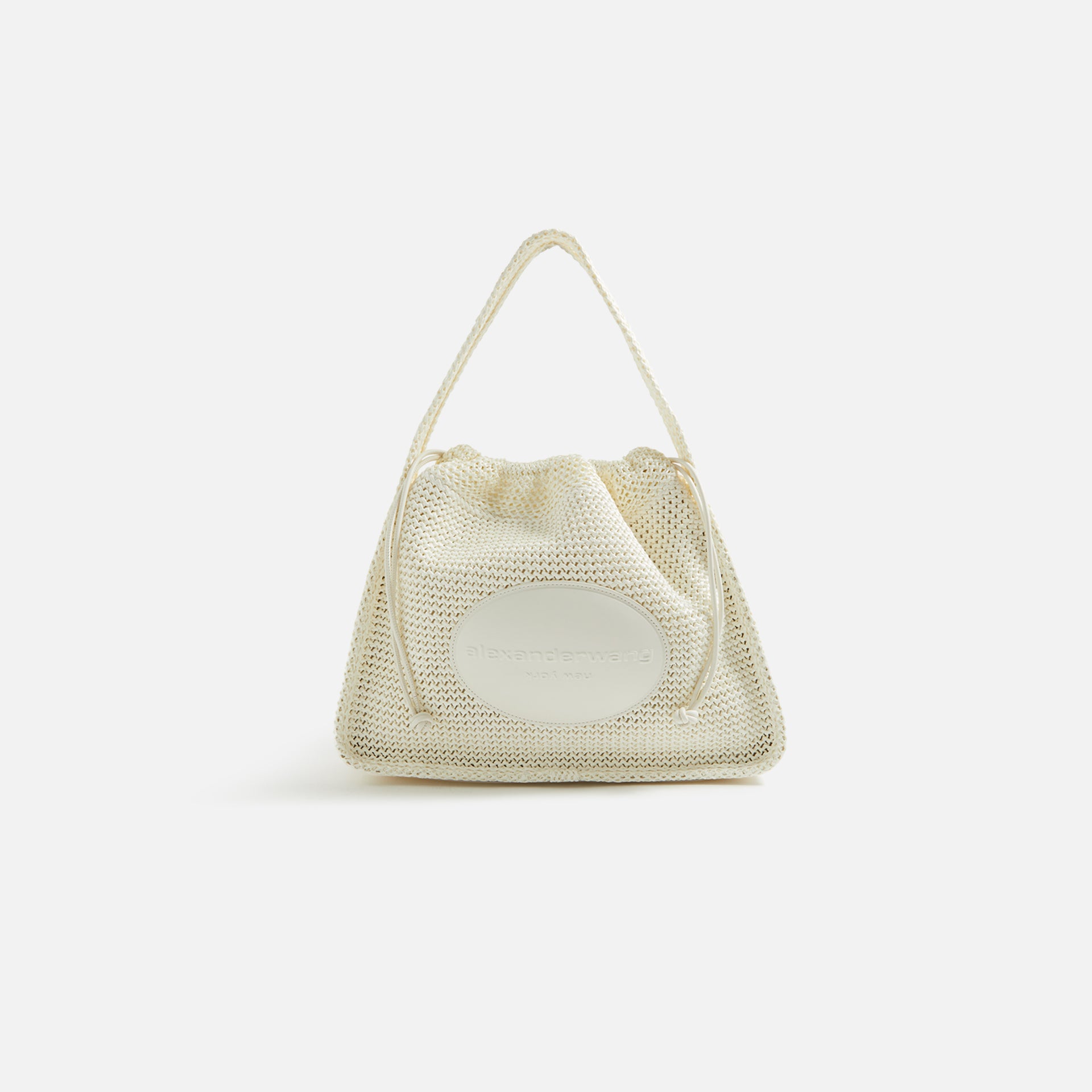 Alexander Wang Ryan Large Raffia Bag - Off-White