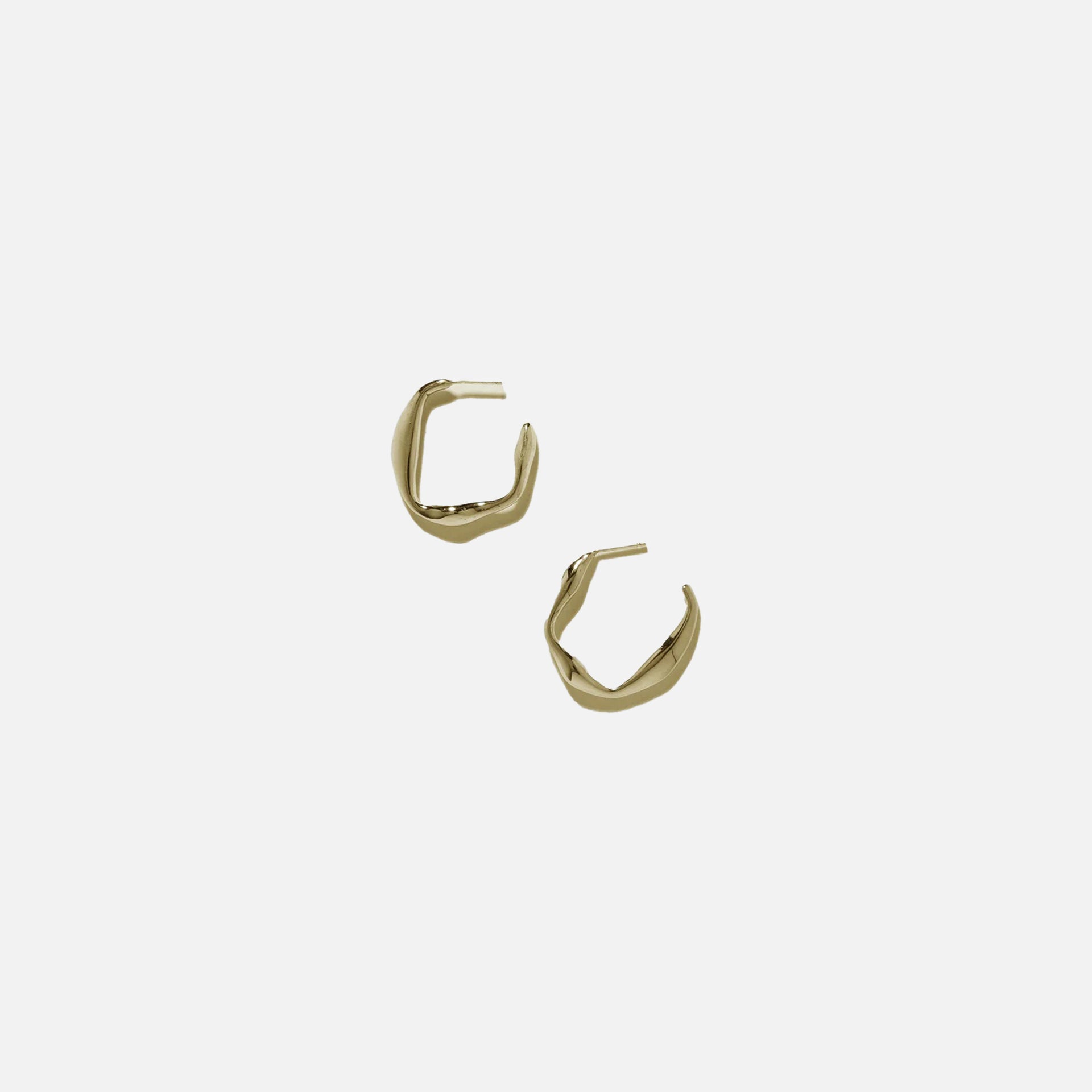 Faris Medium Onda Hoops - Gold