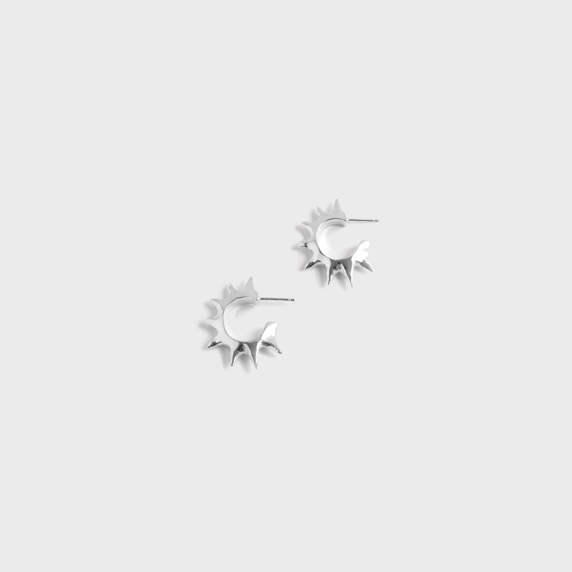 Faris Spina Hoops in Silver