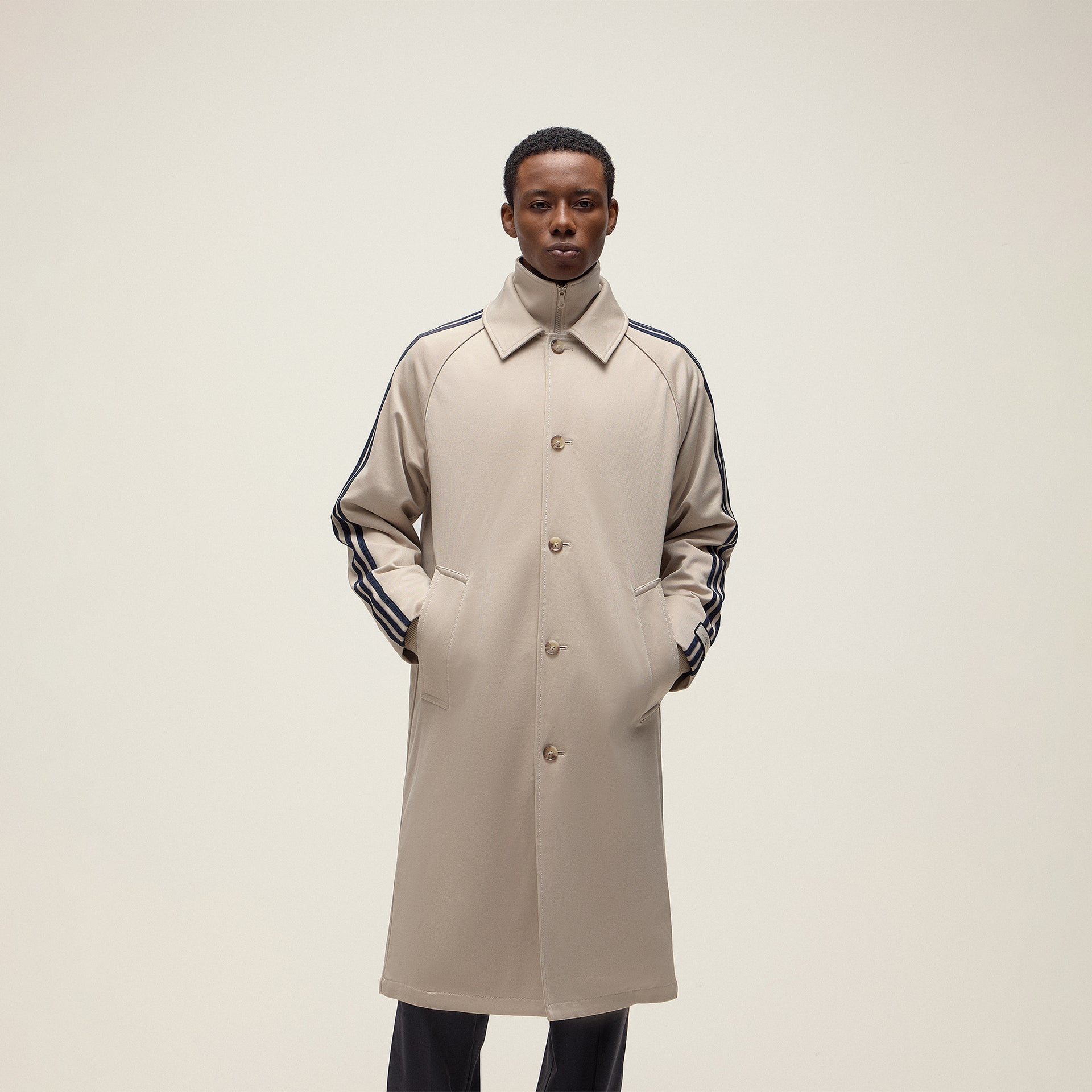 Kith for adidas Football Hybrid Trench Coat in Beige