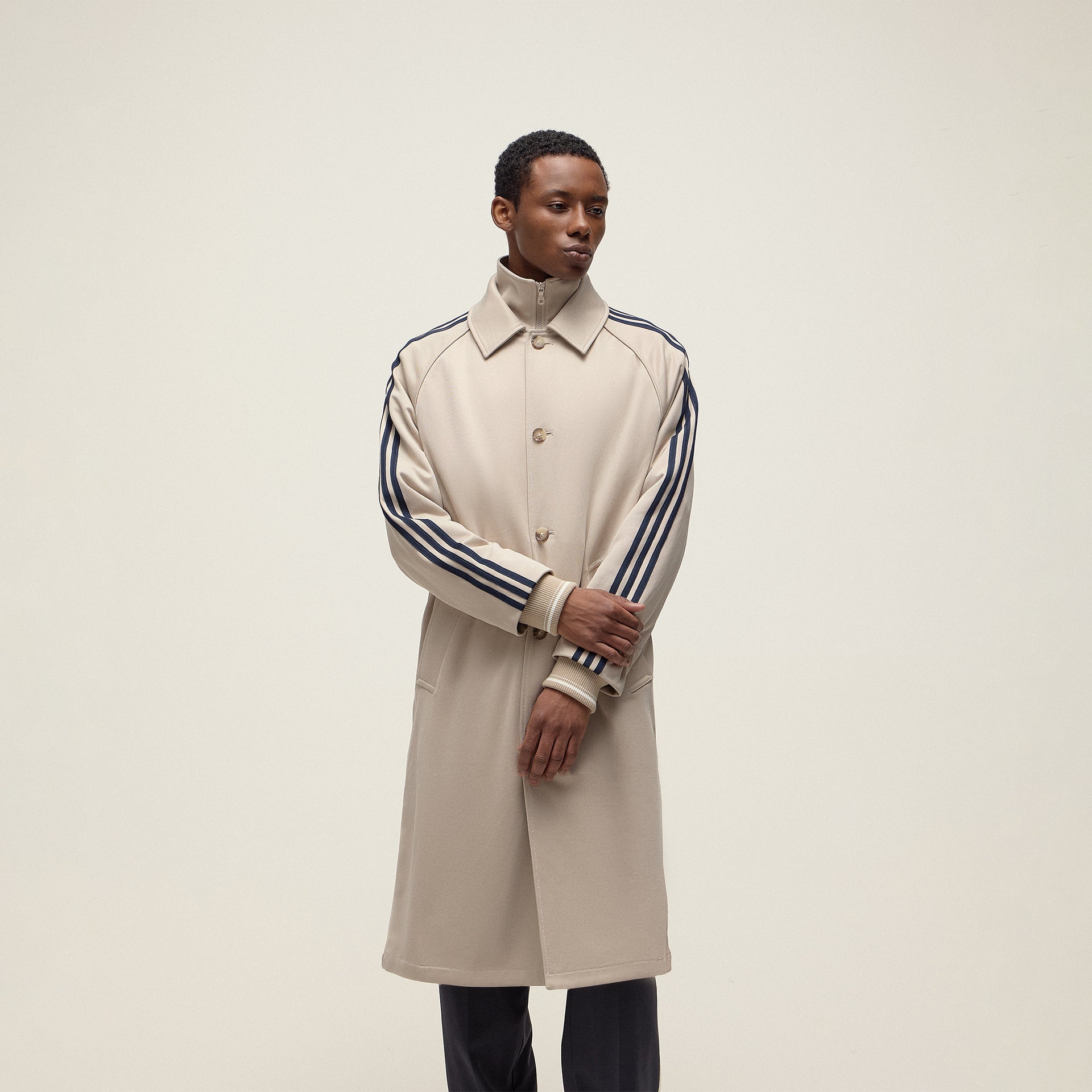 Kith for adidas Football Hybrid Trench Coat in Beige