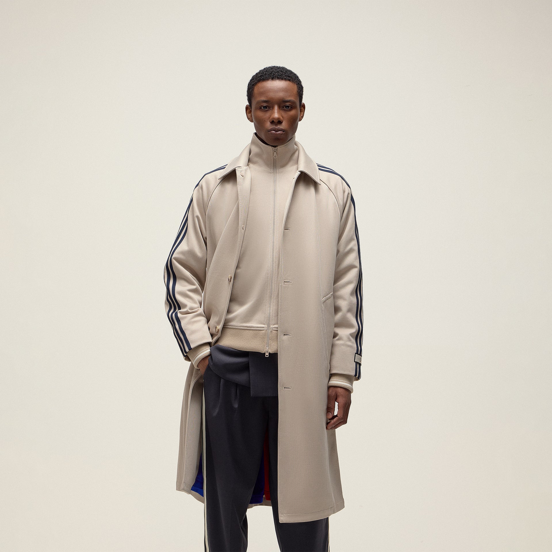 Kith for adidas Football Hybrid Trench Coat in Beige