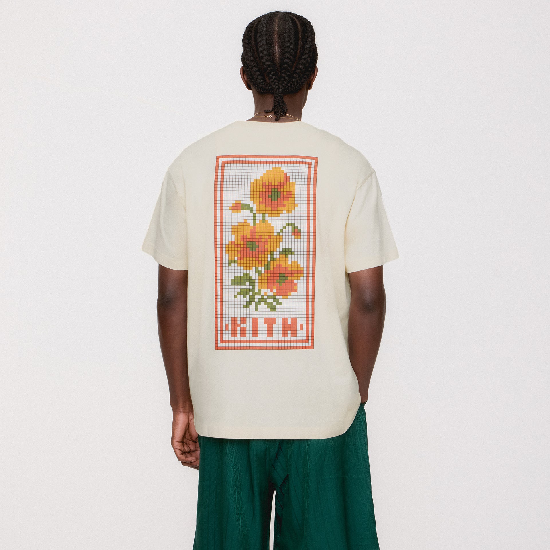 Kith Blossom Logo Tee - Sandrift