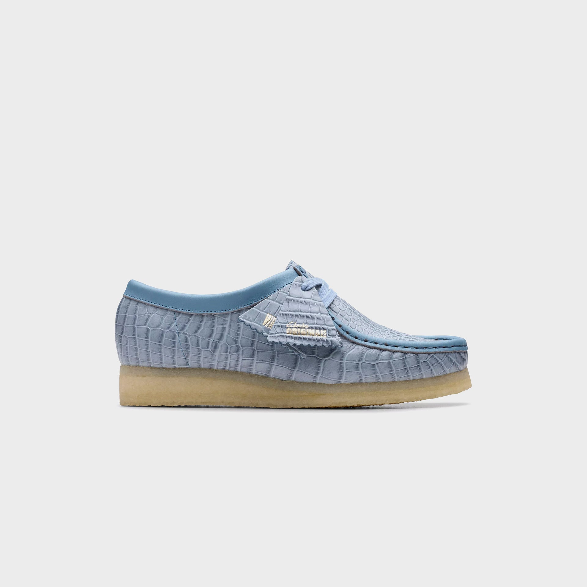 Clarks Wallabee - Powder Blue Croc