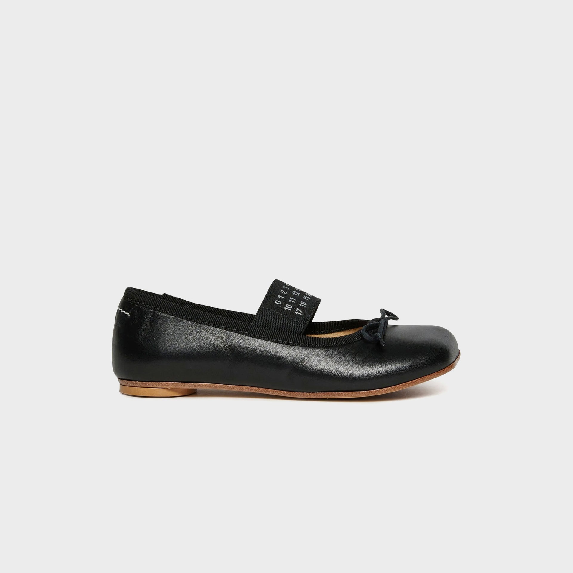 MM6 Maison Margiela TD Leather Anatomical Toe Ballet Flats - Black