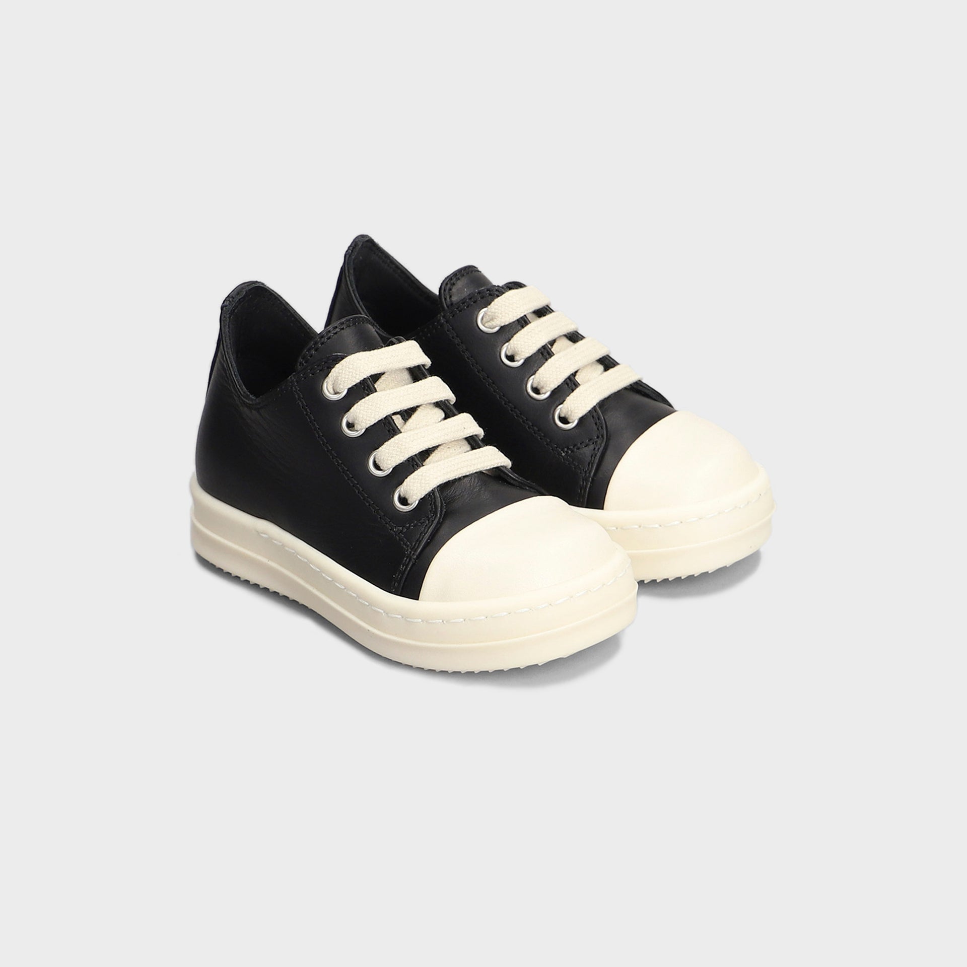 Rick Owens Kids Vintage Sneakers - Pelle Black / Milk / Milk