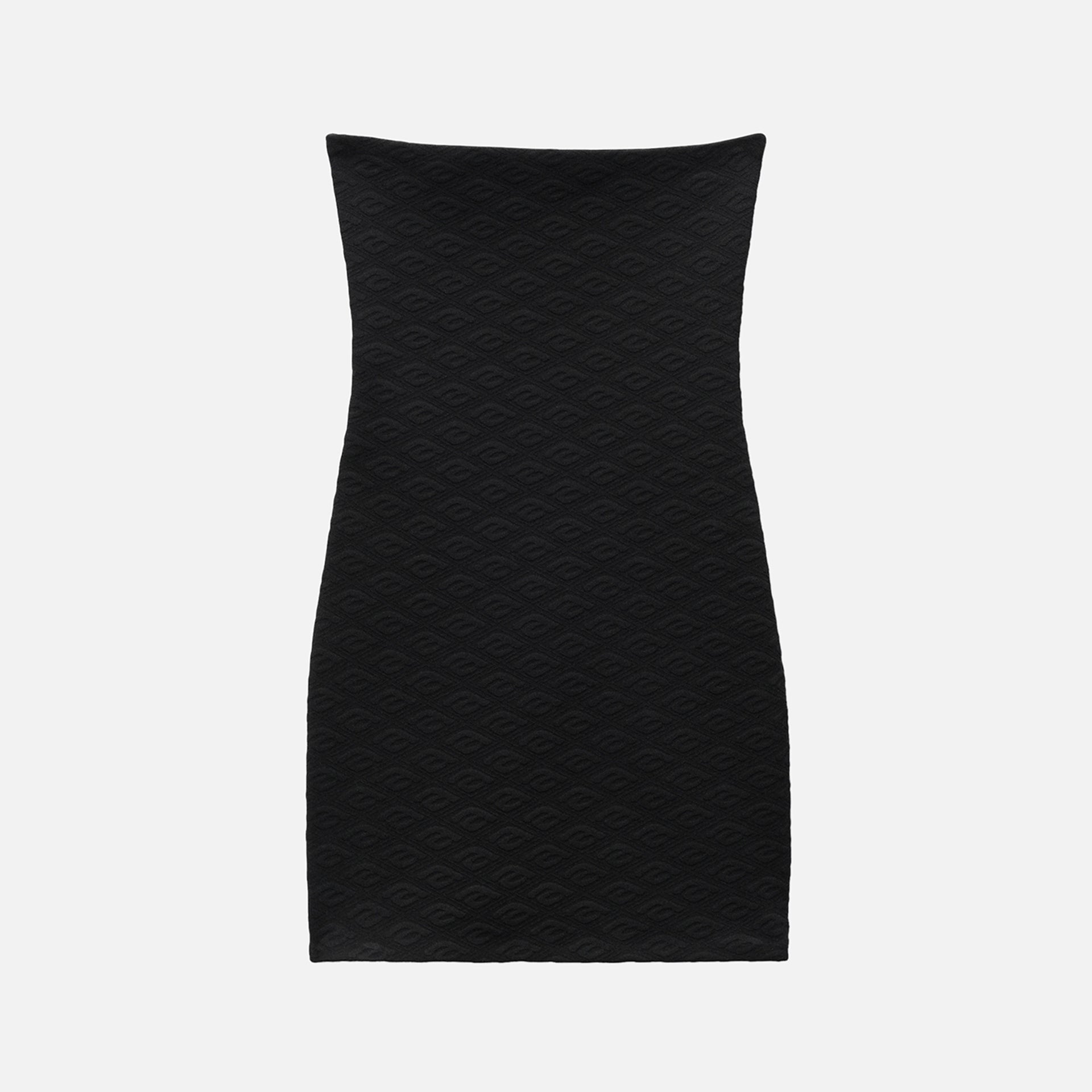 T by Alexander Wang Skewed Logo Jacquard Dress - Creamy Black