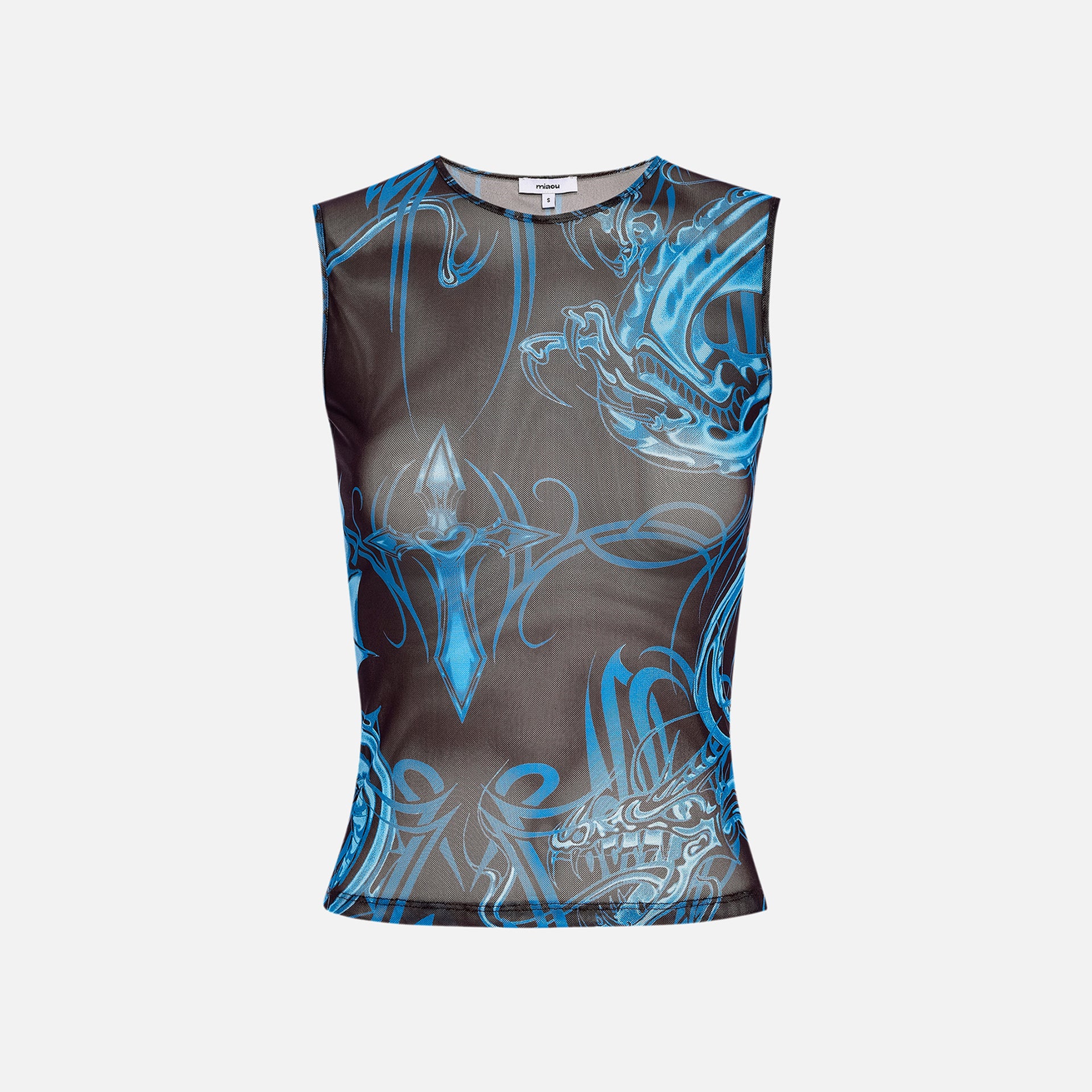 Miaou Drew Top - Tattoo Blue