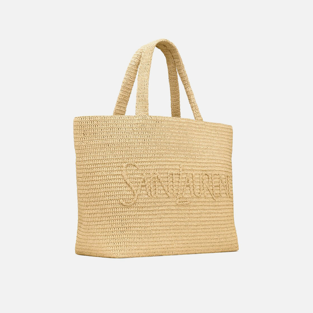 Saint Laurent YSL Shopping Raffia Tote - Natural – Kith