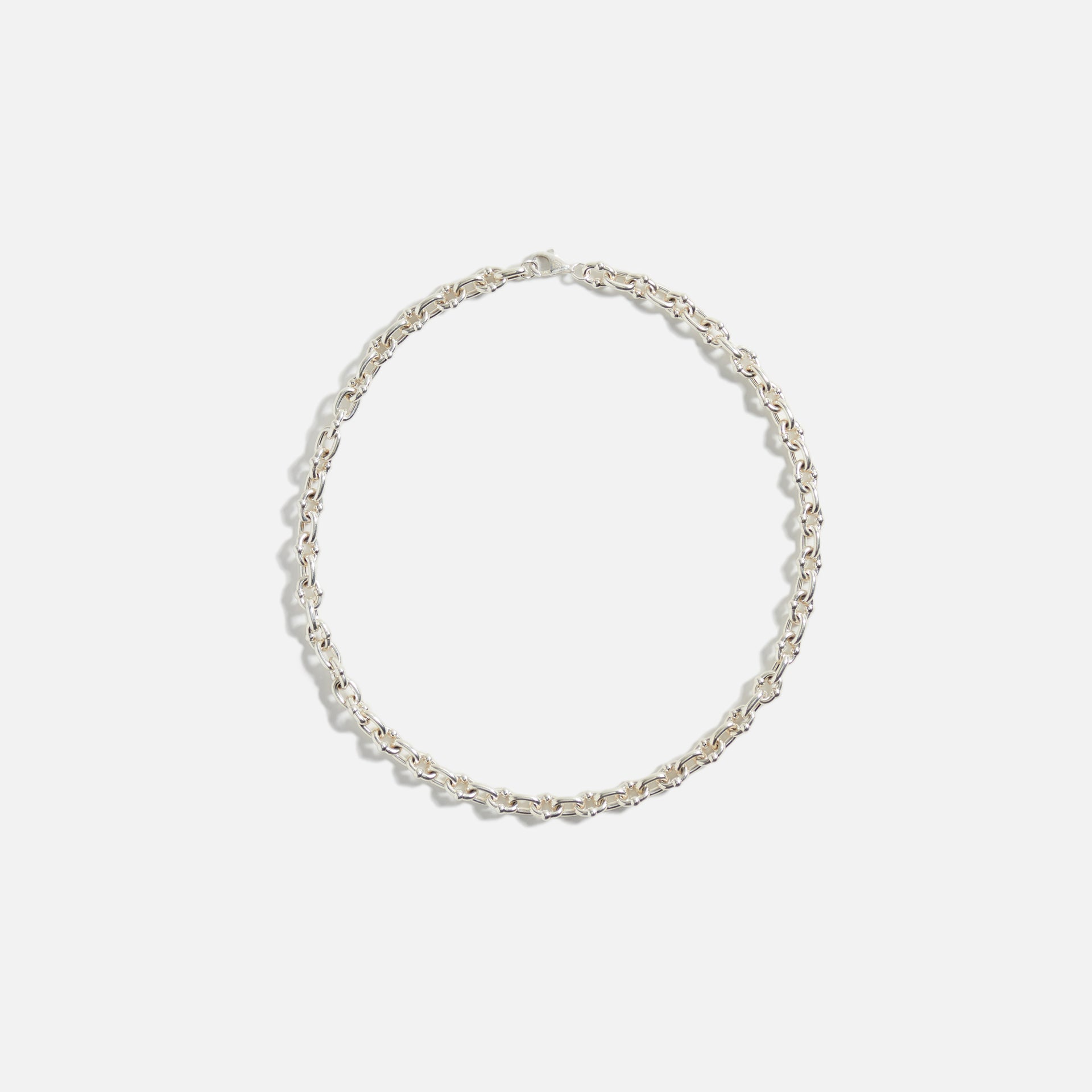 Greg Yuna Thick Umlaut Link Necklace - Silver