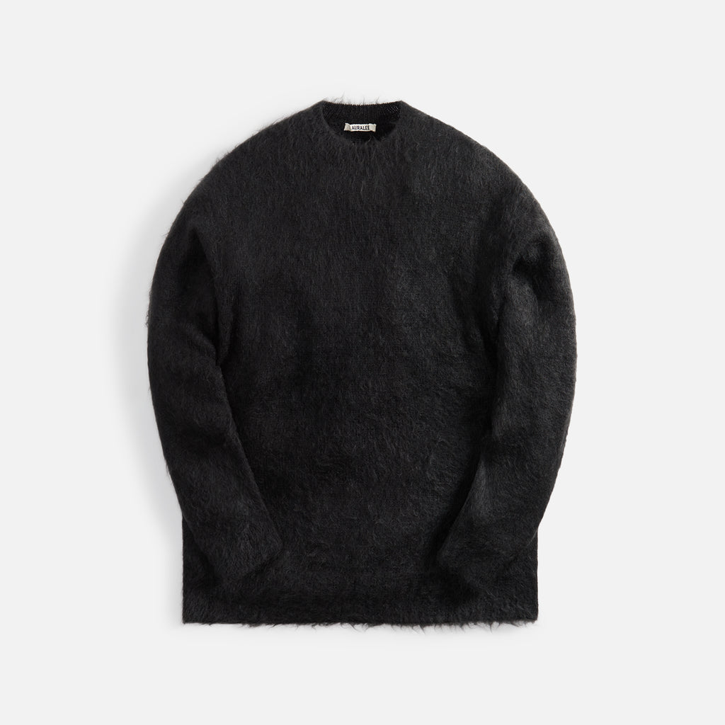 Auralee Brushed Super Kid Mohair Knit P/O - Ink Black – Kith