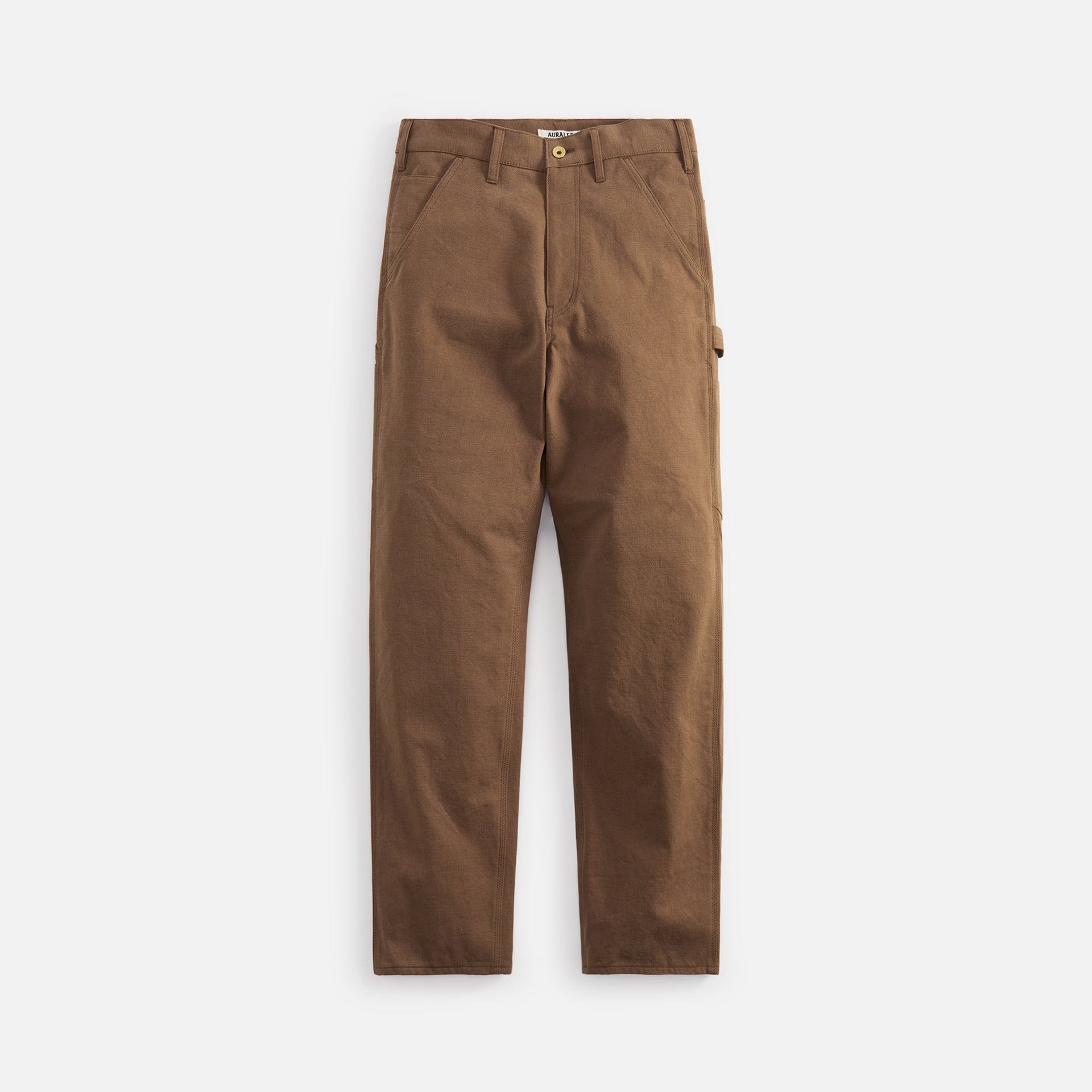 Auralee Washed Heavy Canvas Pant - Brown