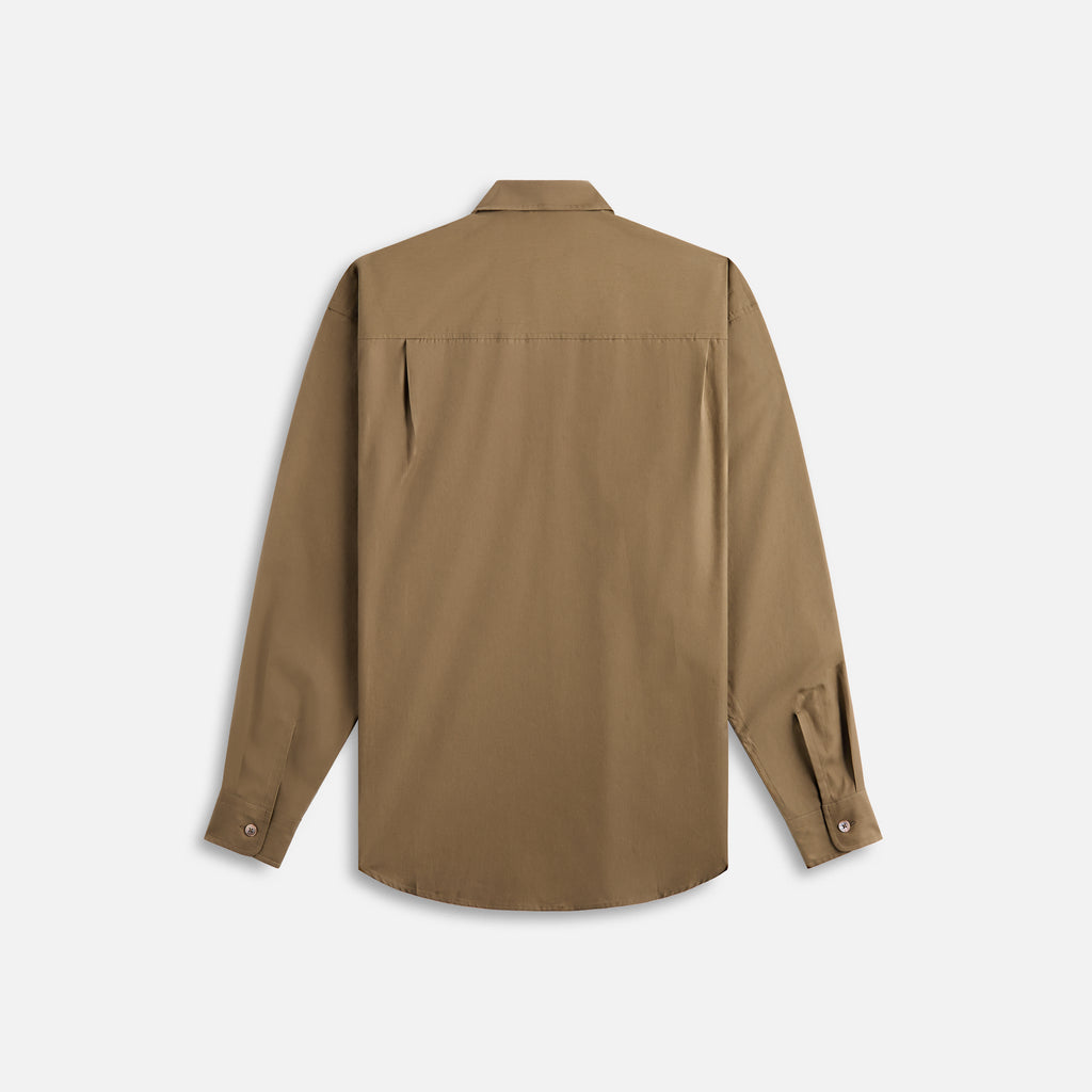 Auralee Washed Finx Twill Big Shirt - Brown – Kith