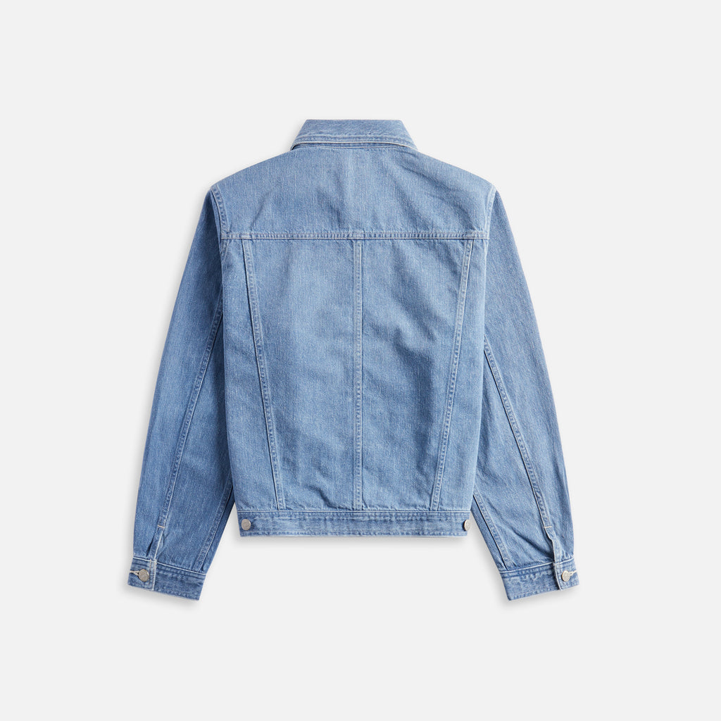 Auralee Selvedge Faded Light Denim Blouson - Washed Indigo – Kith