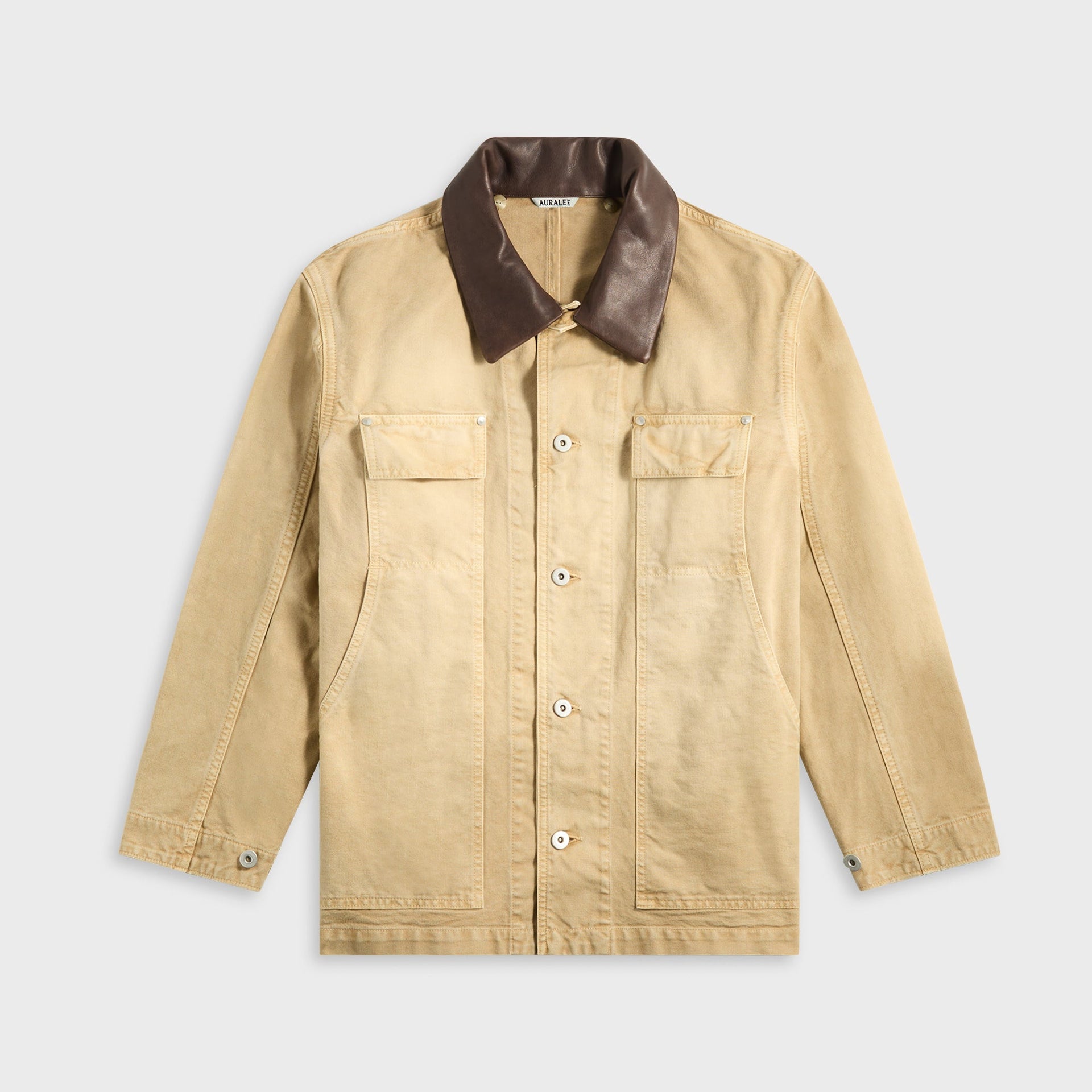 Auralee Organic Cotton Duck Blouson in Light Beige