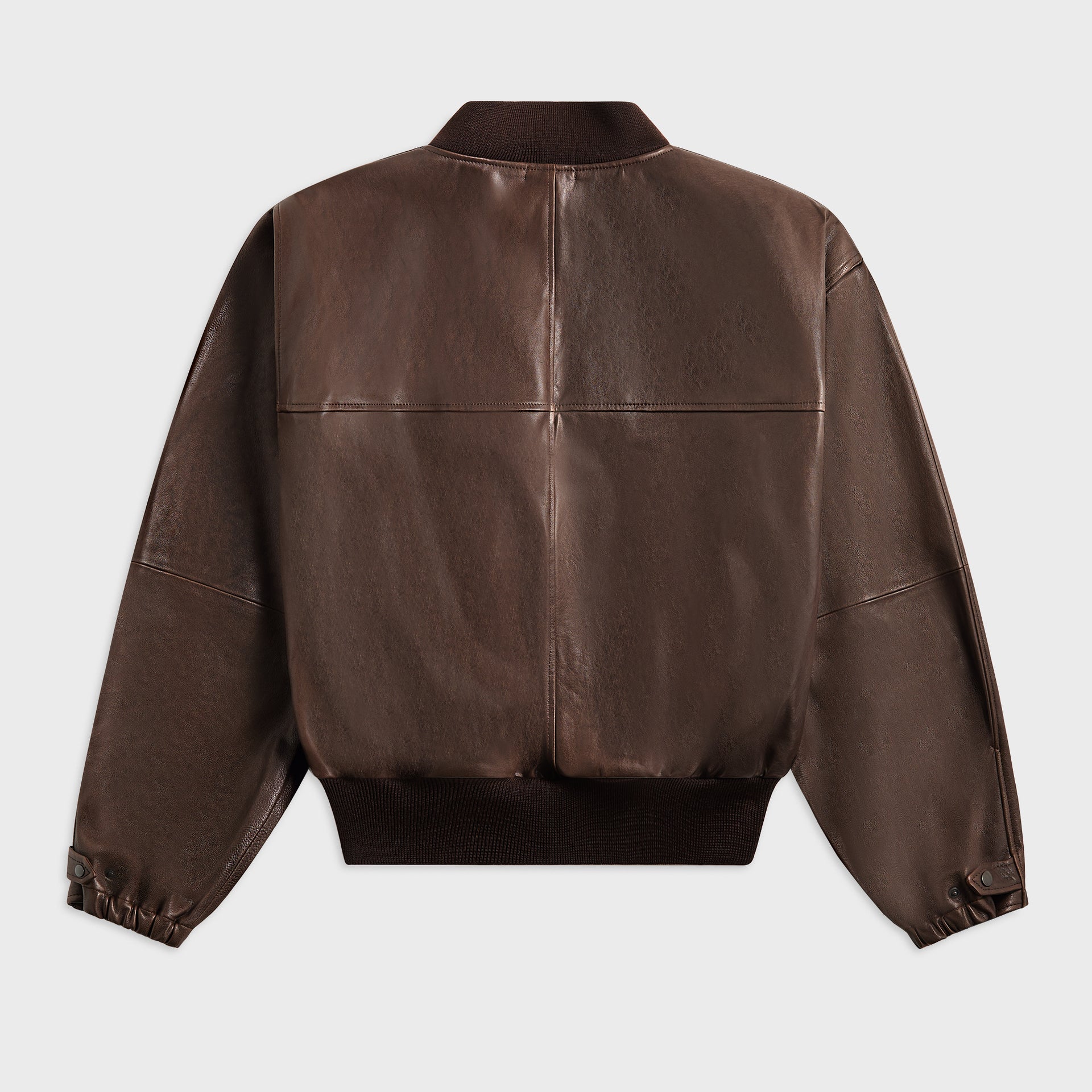 Auralee Lamb Leather Flight Blouson - Brown