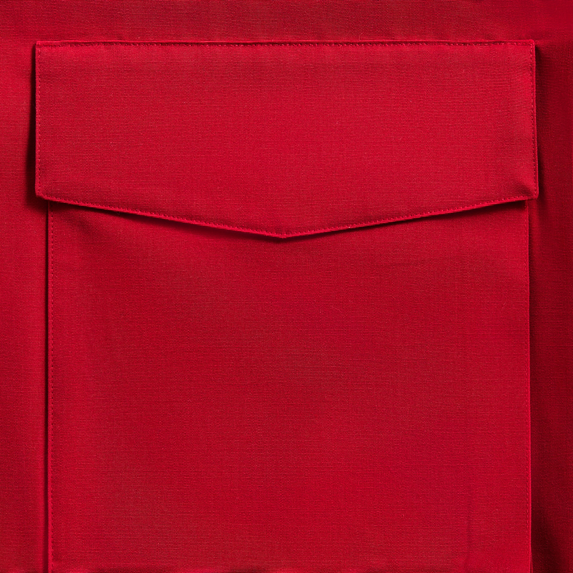 Auralee Wool Max Canvas High Neck Zip Blouson - Red