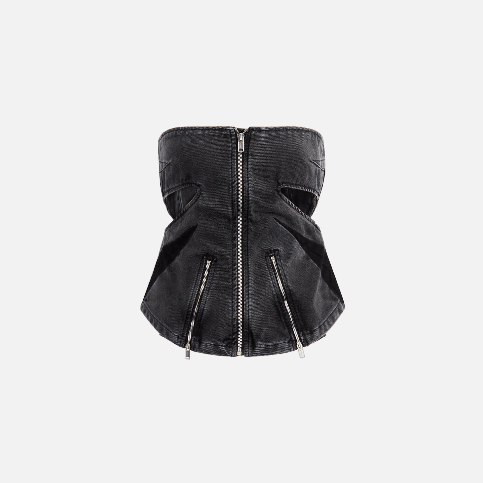 Dion Lee Darted Denim Corset - Black