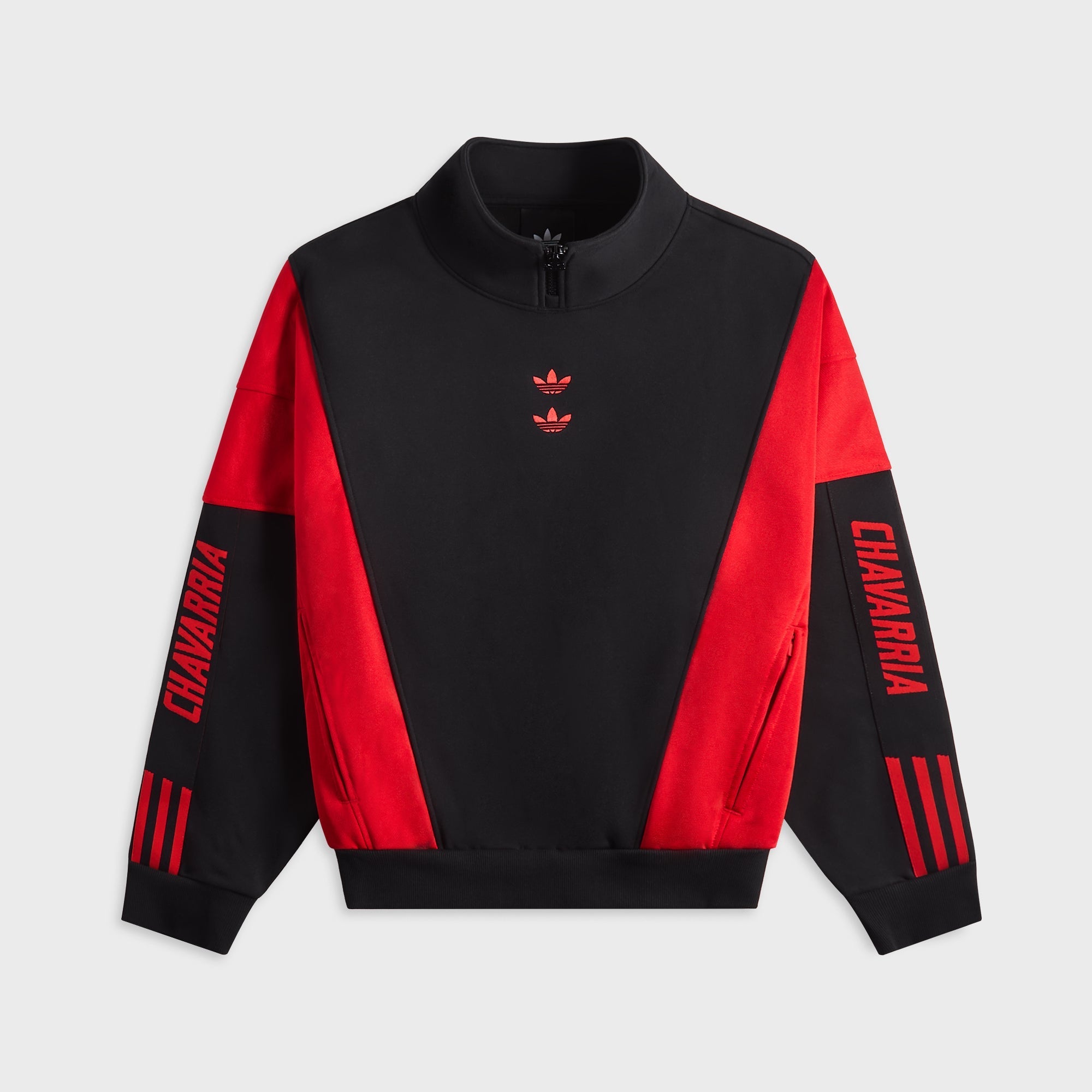 adidas x Willy Chavarria Watsonville Sweater - Black / Vibrant Red