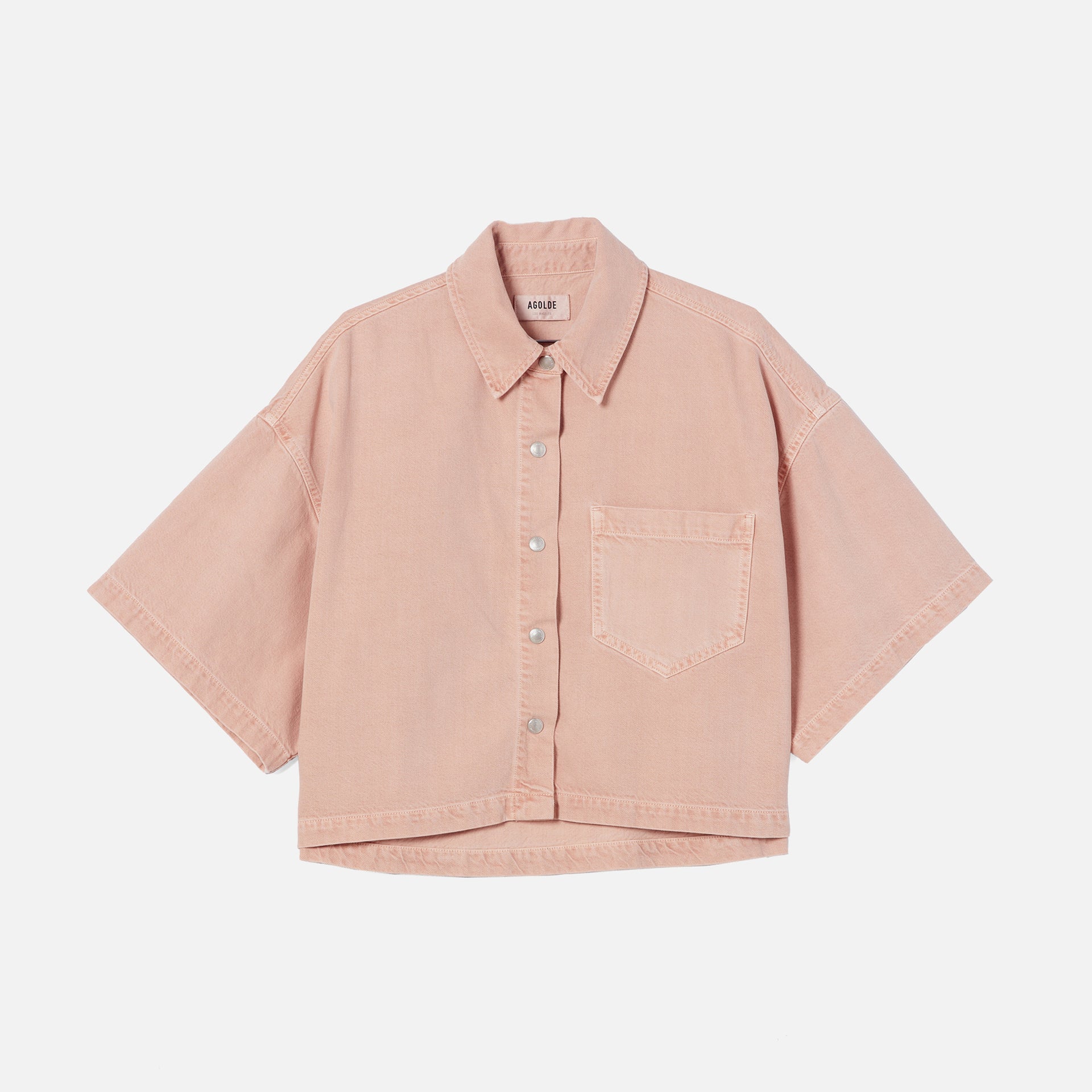 Agolde Rona Box Shirt - Pink Salt