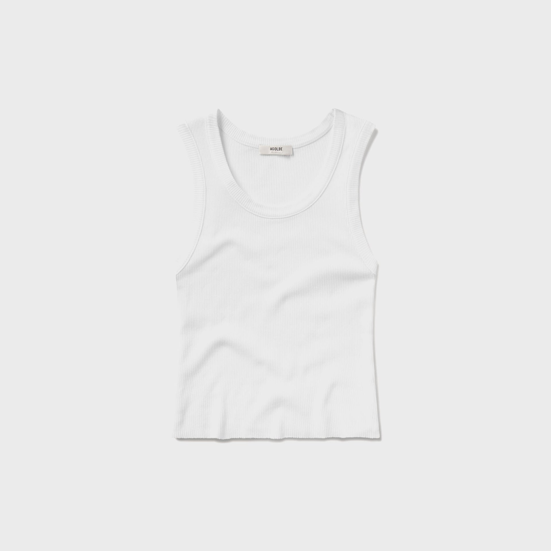 Agolde Shrunken Poppy Tank - White