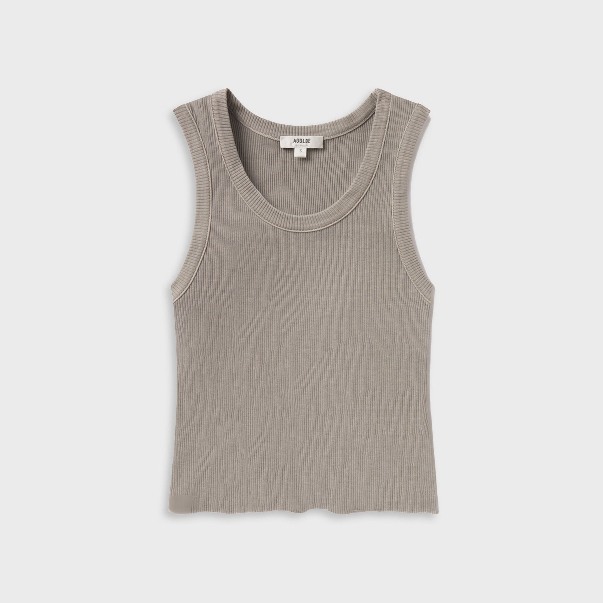 Agolde Shrunken Poppy Tank in Drab