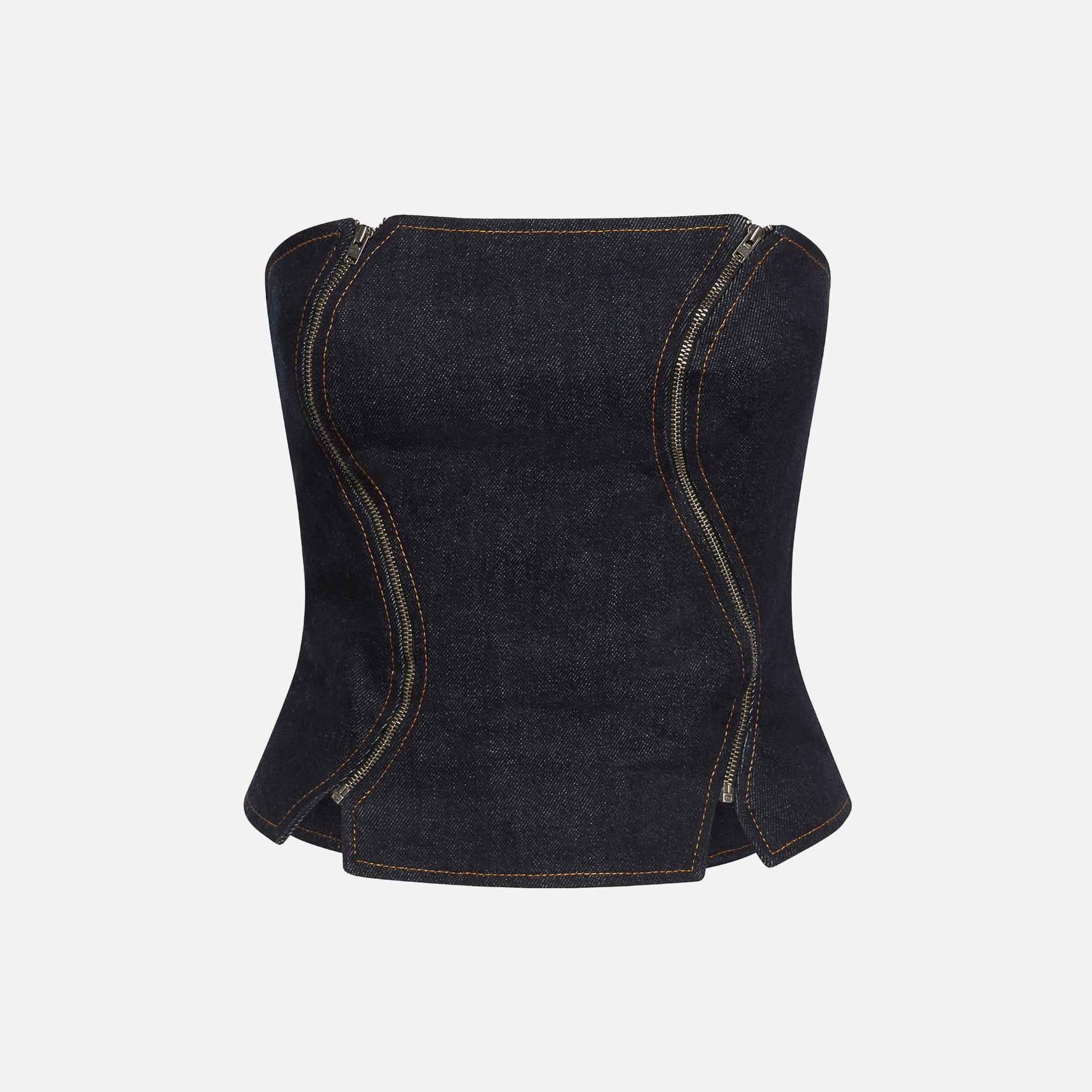 Aya Muse Inle Corset - Blue Raw Denim