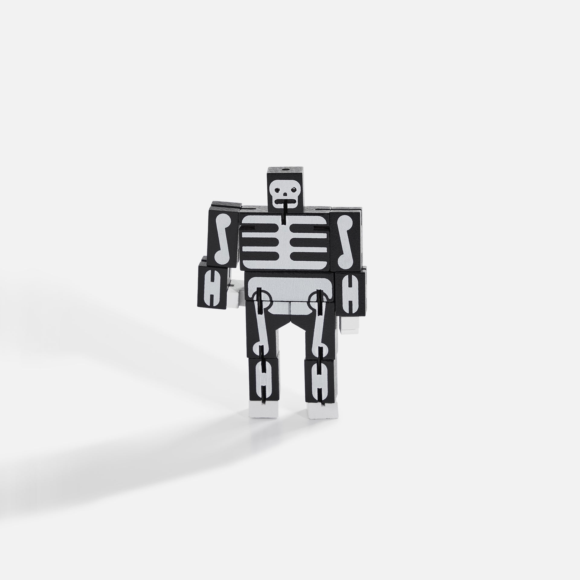Areaware Cubebot Micro Skeleton - Black / White