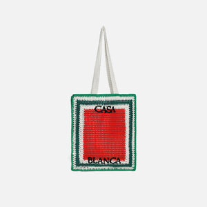 Casablanca Cotton Knit Crochet Bag - Multi