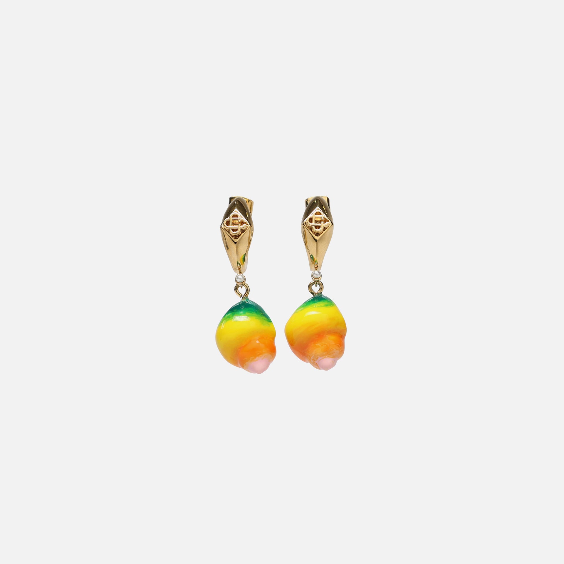 Casablanca Shell Drop Earrings - Gradient Multi