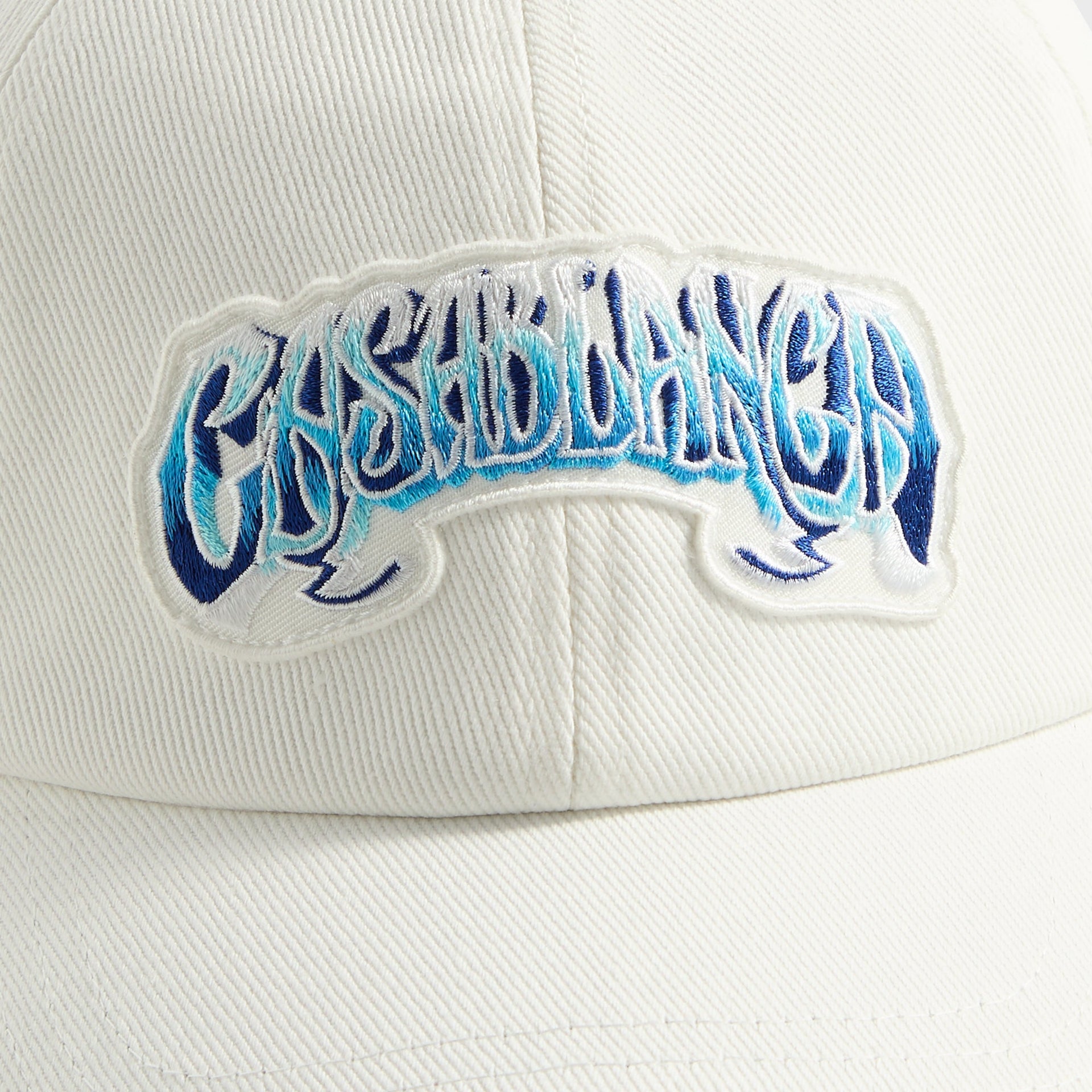 Casablanca Blue Gradient Fade Logo Patch Cap in White