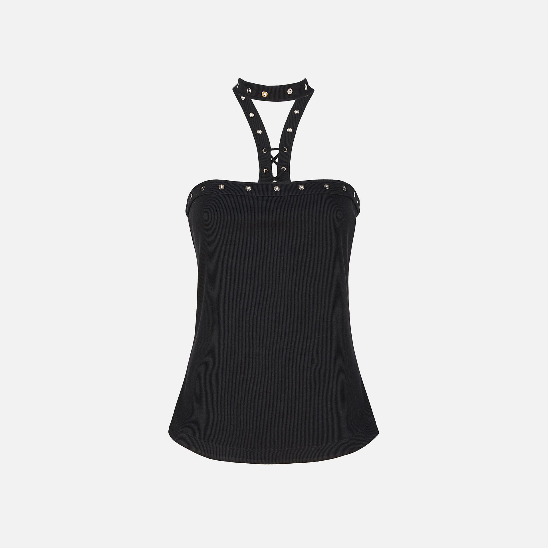 The Attico Jersey Tank Top - Black