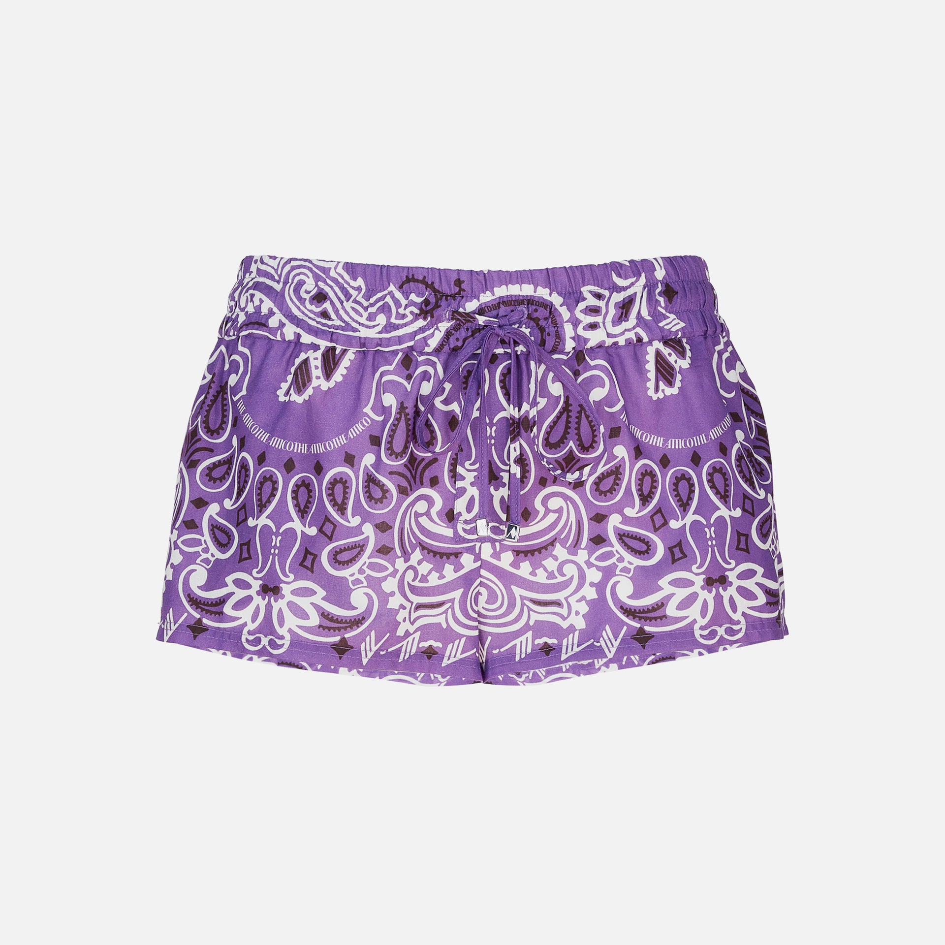 The Attico Short Pant - Violet / Brown / White