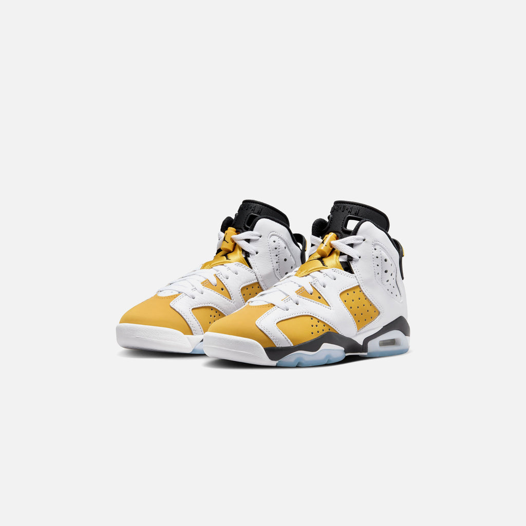 Nike GS Air Jordan 6 Retro - White / Yellow Ochre / Black – Kith