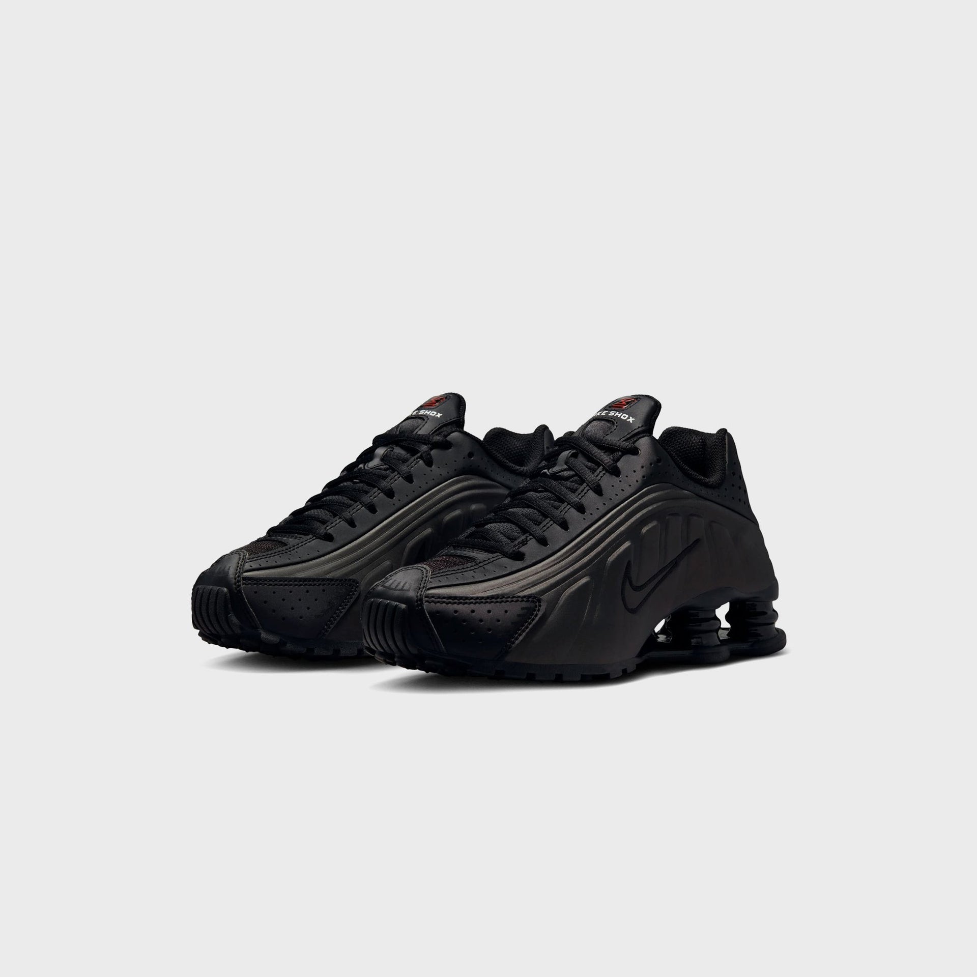 Nike GS Shox R4 - Black / Black / Black / Bright Crimson