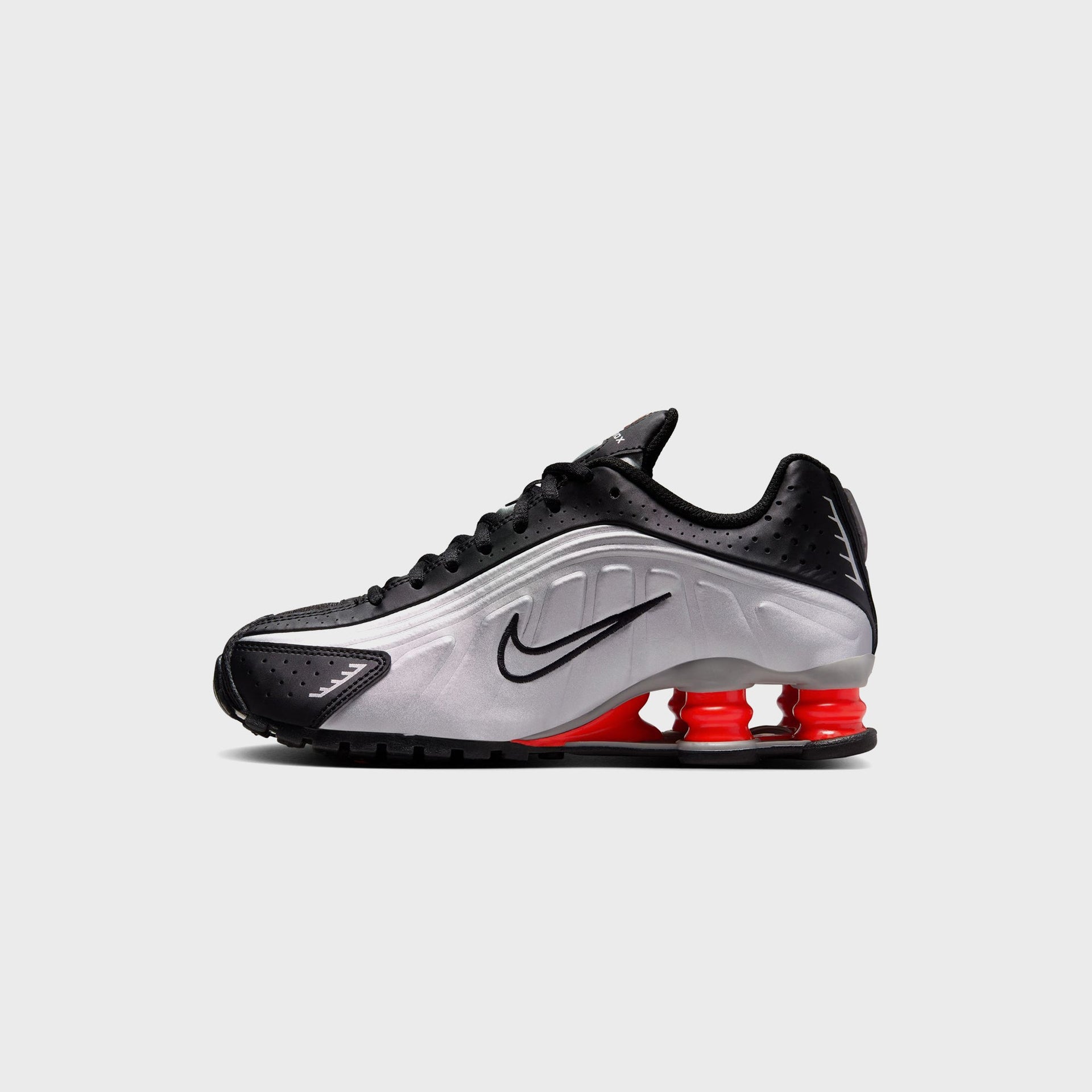 Nike GS Shox R4 - Metallic Silver / Metallic Silver / Black