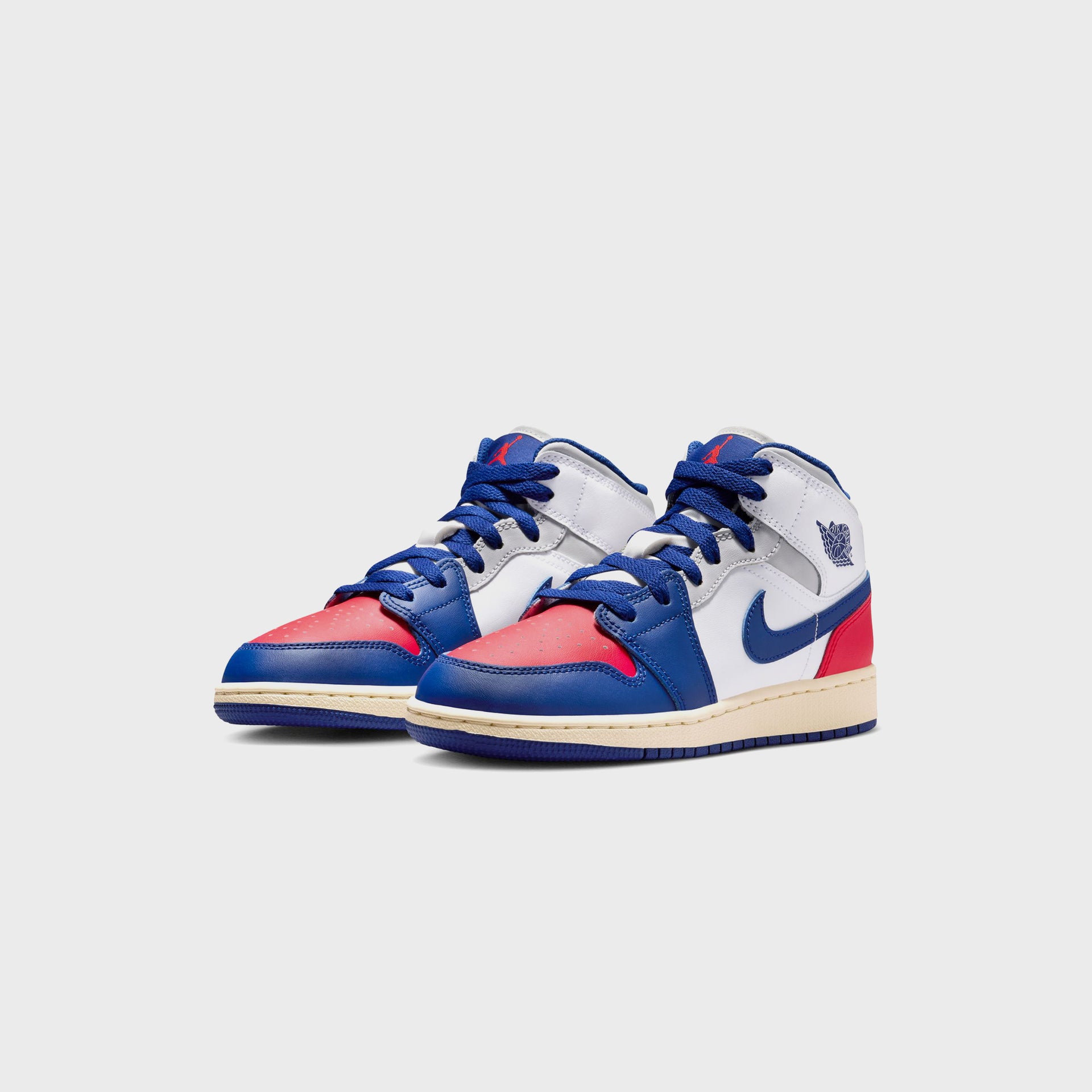 Jordan GS Air Jordan 1 Mid - White / Deep Royal Blue / University