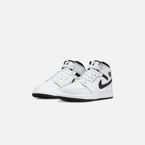 Nike GS Air You jordan 1 Mid - White / Black / White / Black
